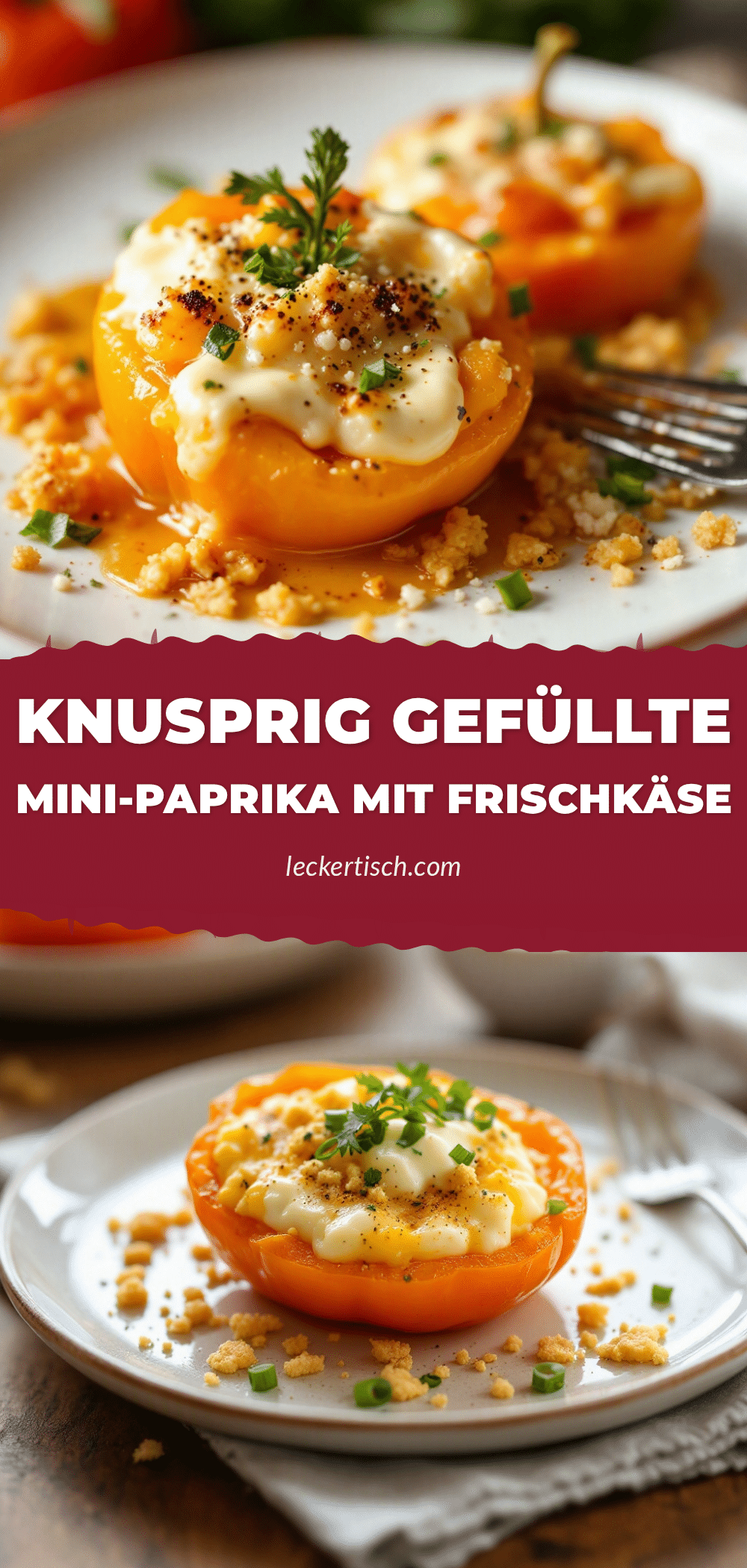 gefüllte Mini-Paprika mit Frischkäse recipe