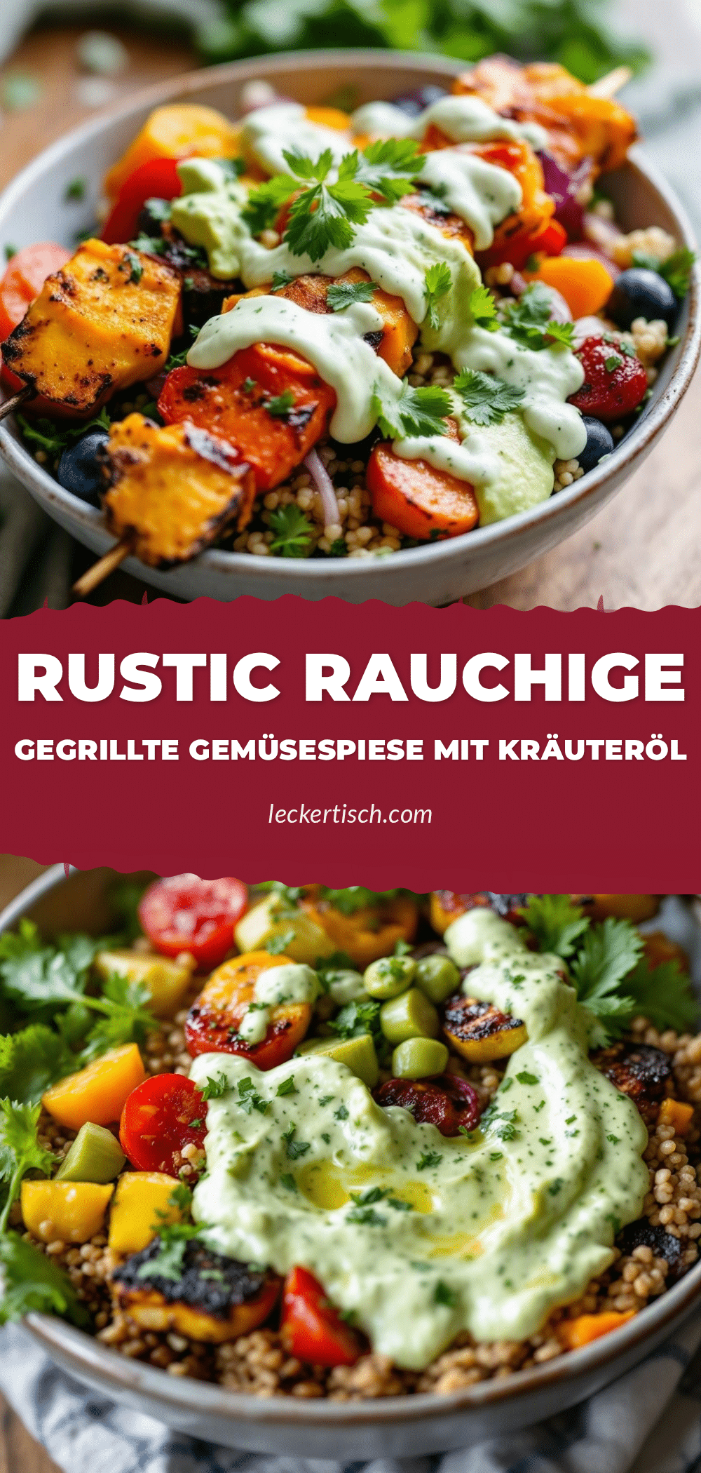 gegrillte Gemüsespieße mit Kräuteröl recipe