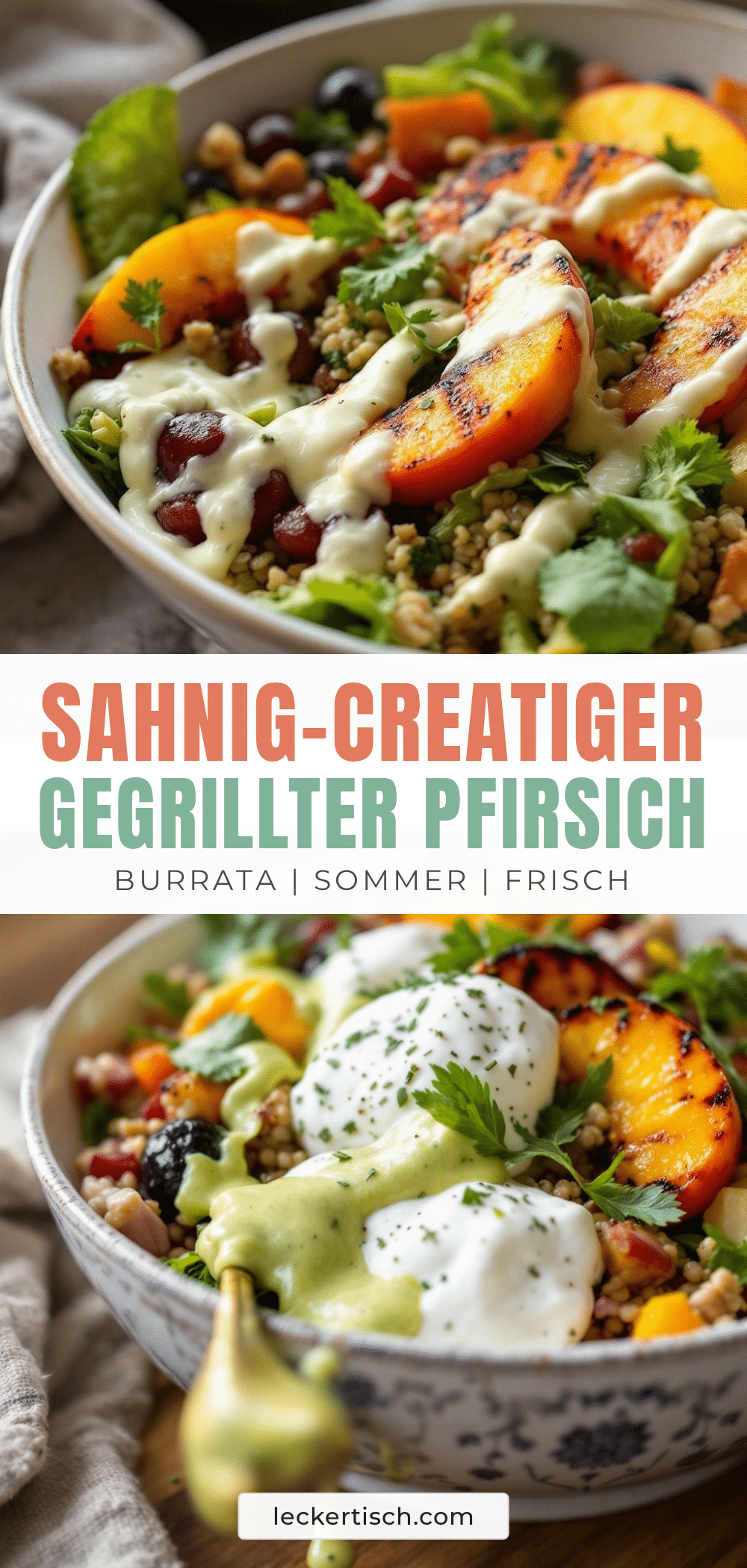 gegrillter Pfirsich-Burrata-Salat recipe