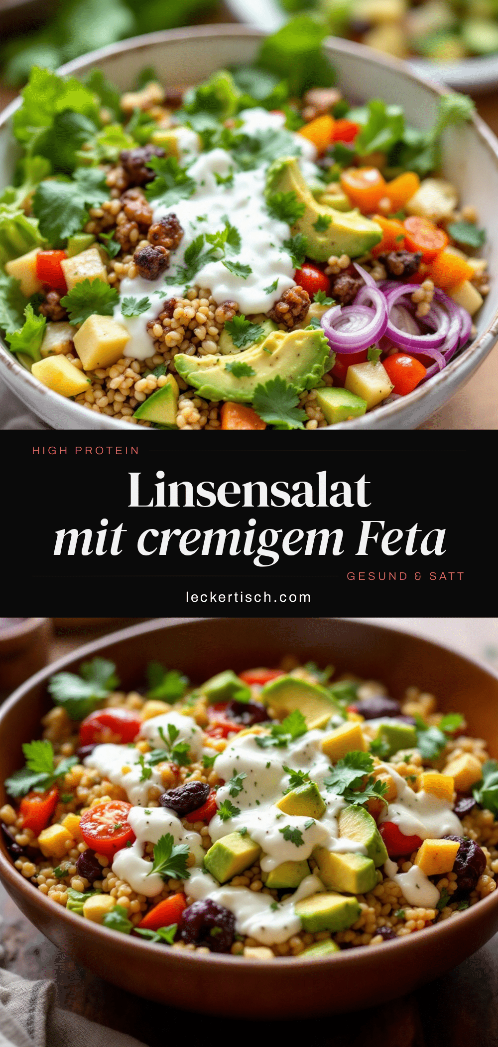 High-Protein-Linsensalat mit Feta recipe