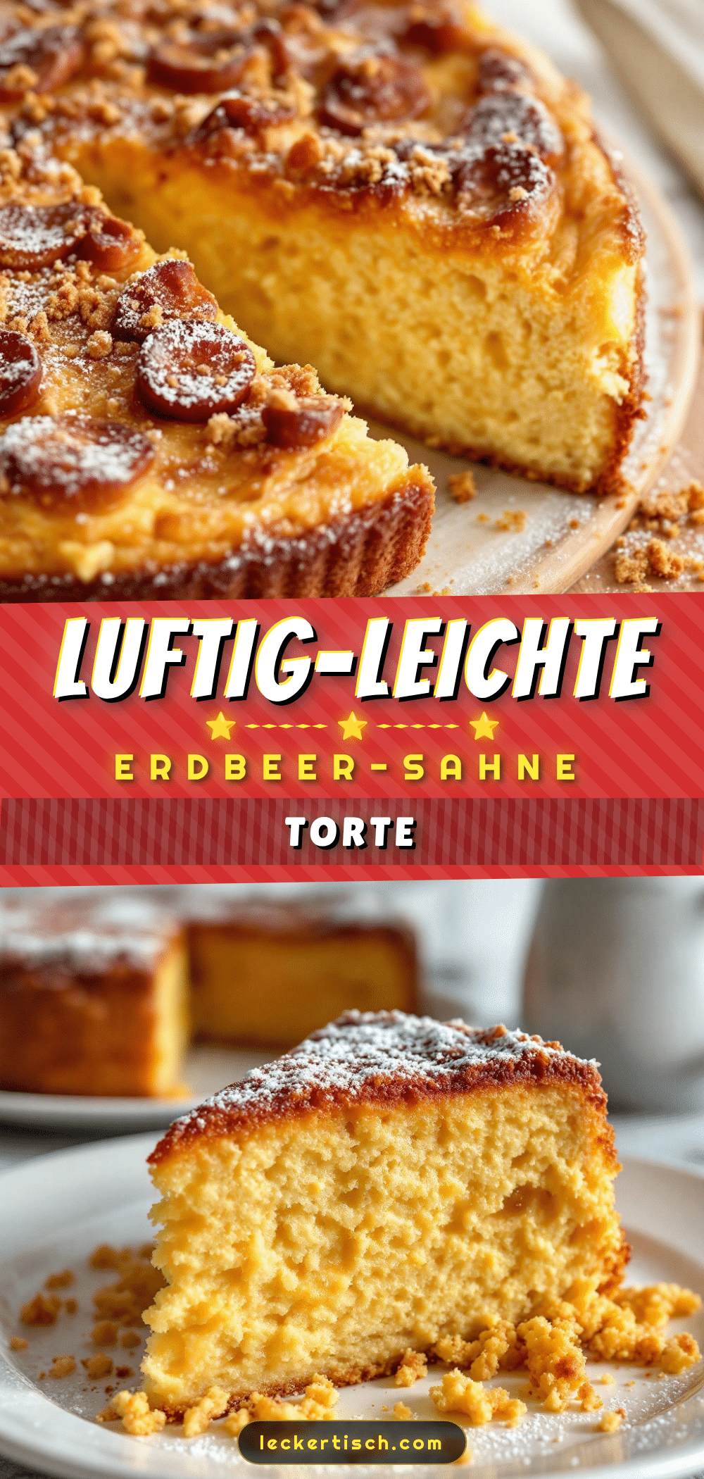 Klassische Erdbeer-Sahne-Torte recipe