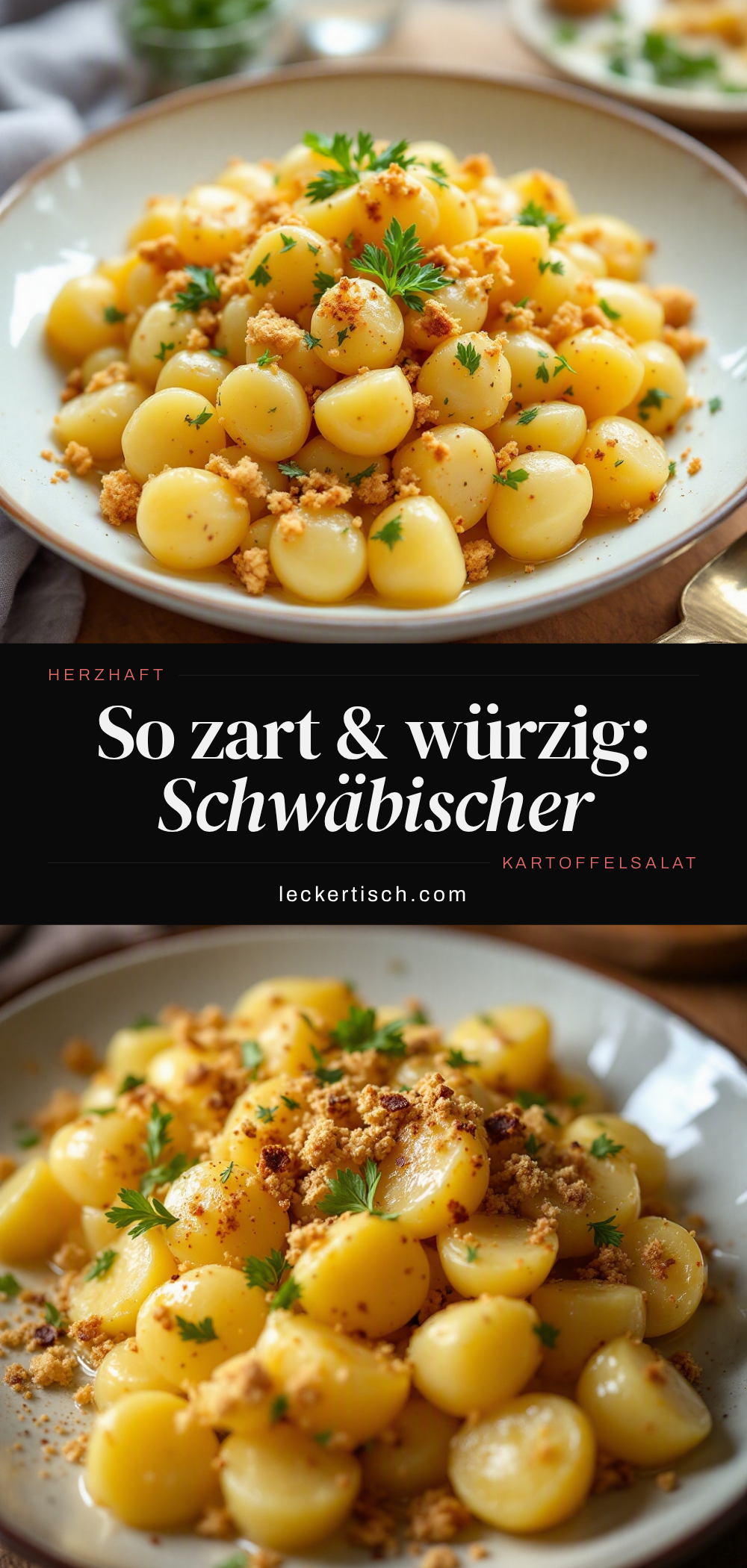 Klassischer Schwäbischer Kartoffelsalat mit Brühe recipe