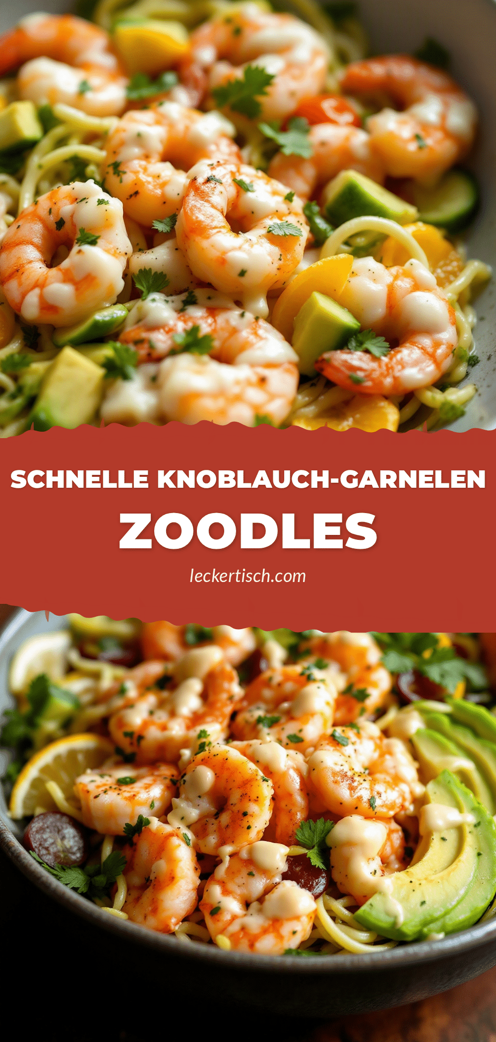 Knoblauch-Butter Garnelen Scampi Zoodles recipe