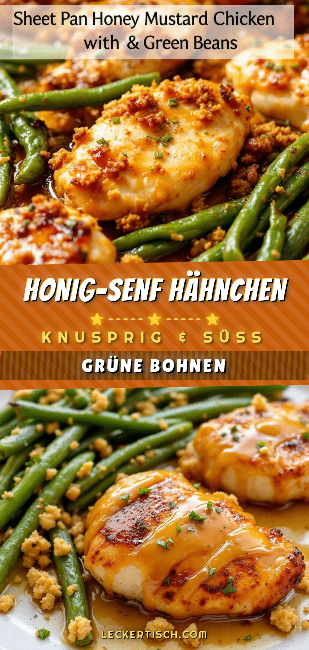 Knuspriges Honig-Senf Hähnchen mit grünen Bohnen recipe