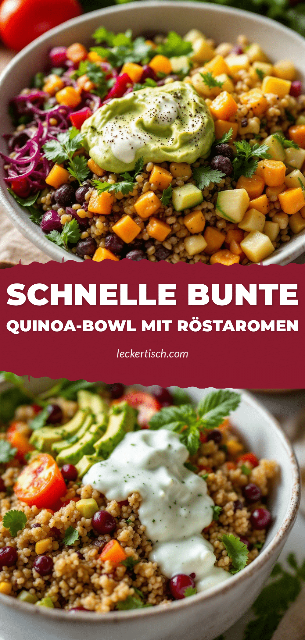 Leichte Quinoa-Bowl mit geröstetem Sommergemüse recipe