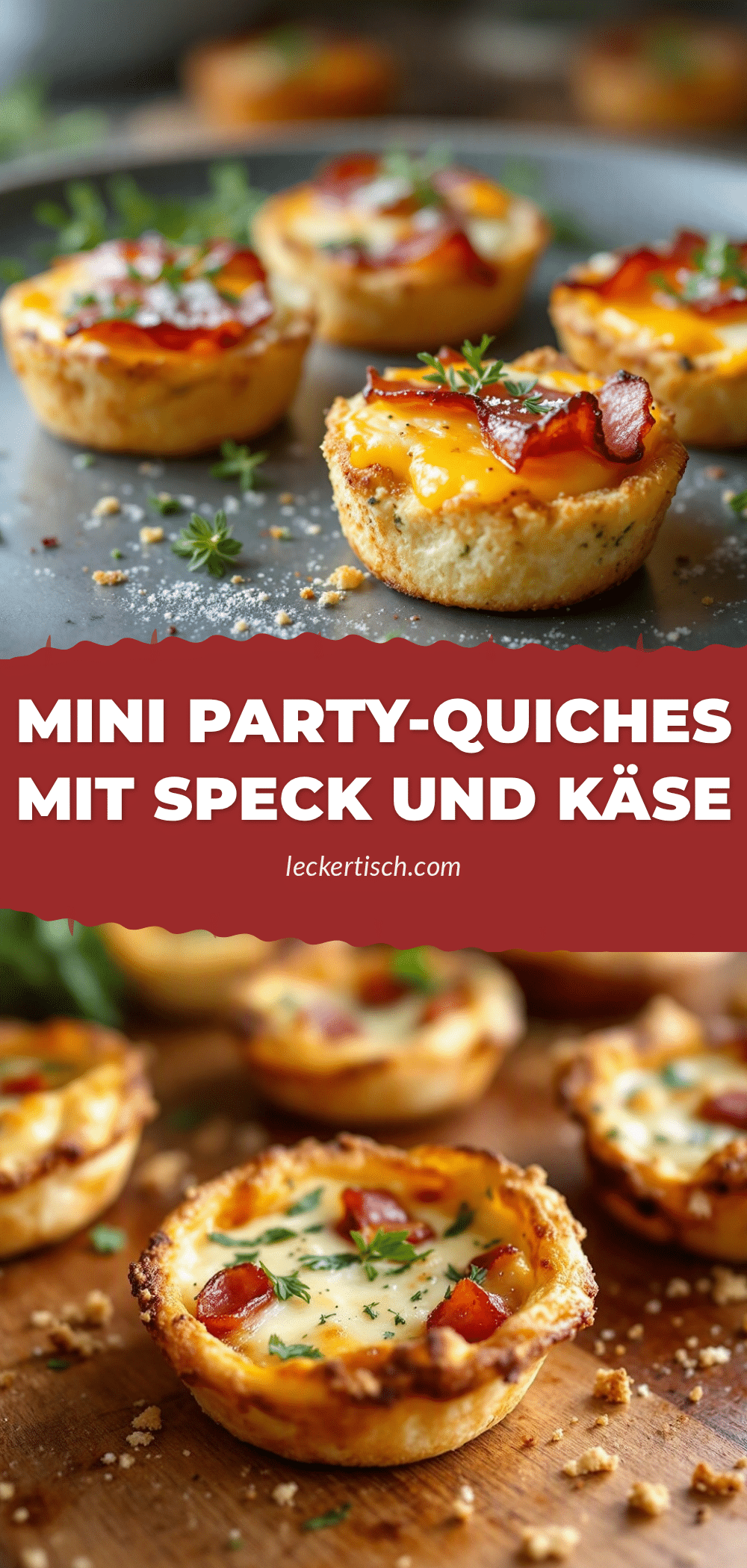 Mini-Quiches mit Speck und Käse recipe