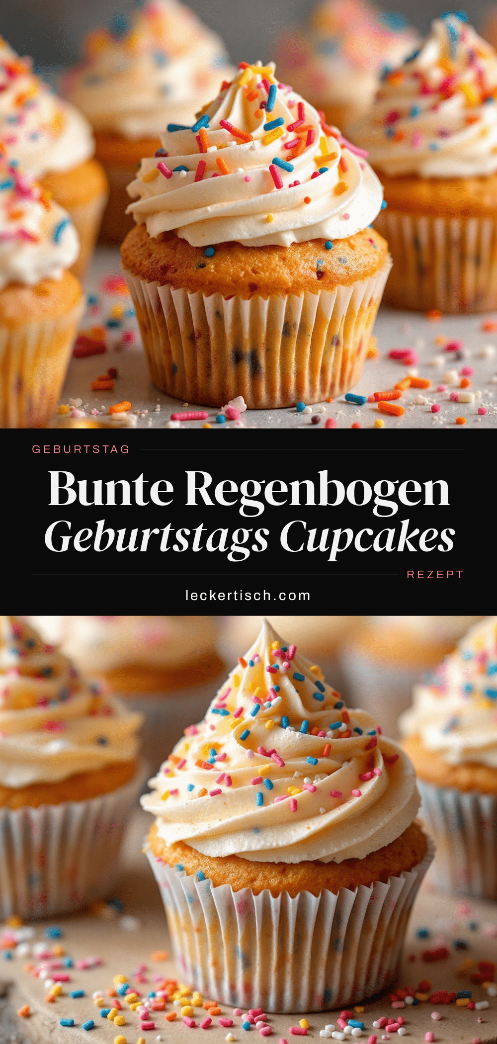 Regenbogen Geburtstags Cupcakes recipe