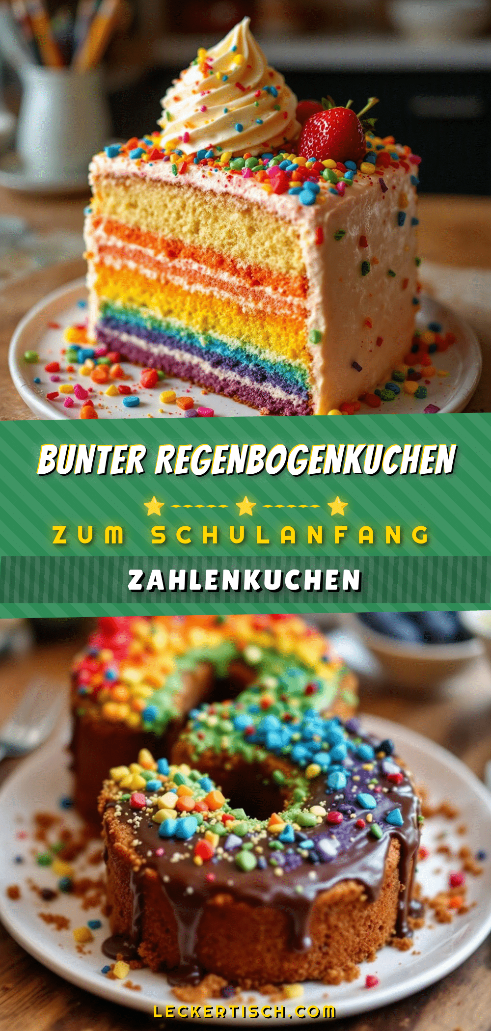 Regenbogen-Zahlenkuchen recipe