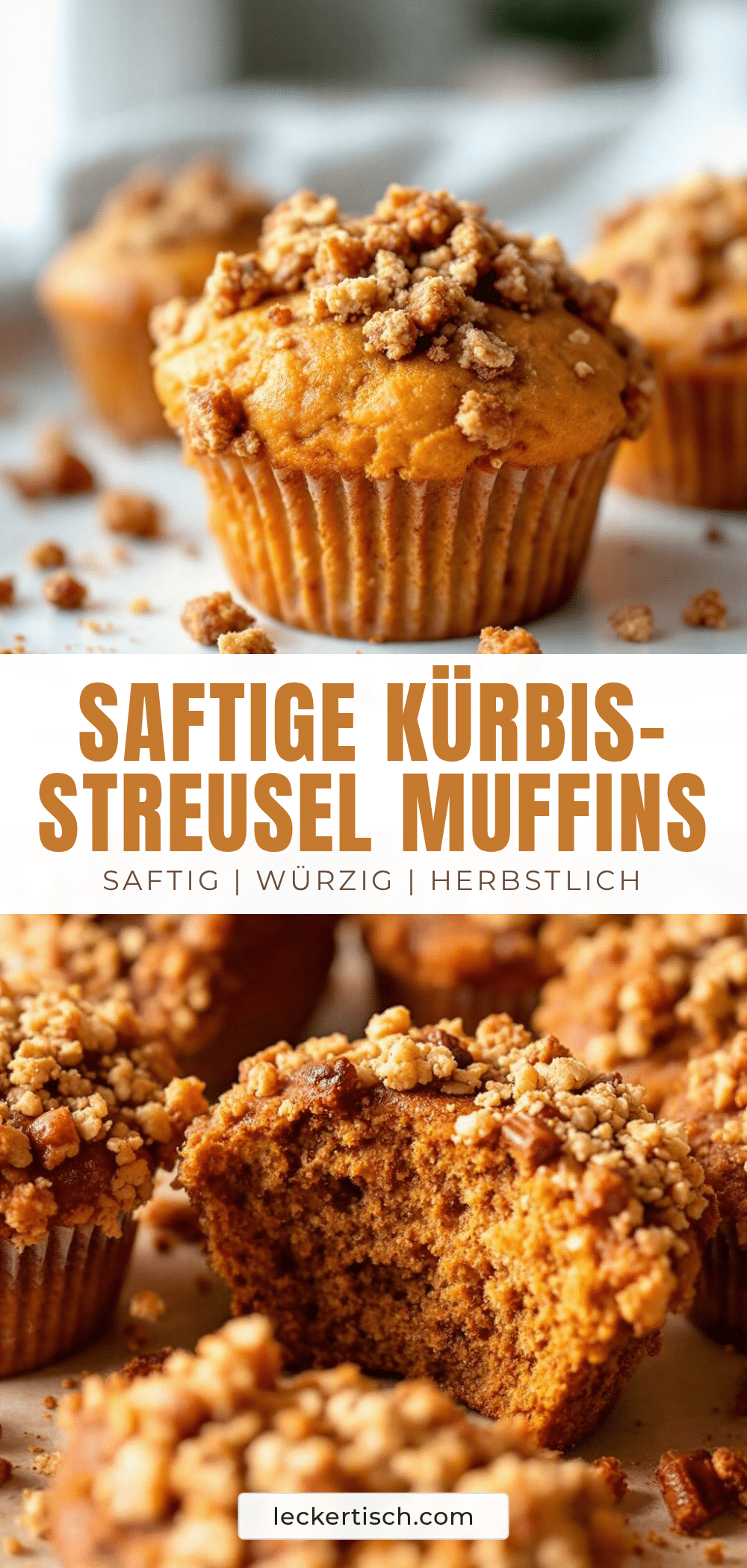 Saftige Kürbis-Streusel-Muffins recipe