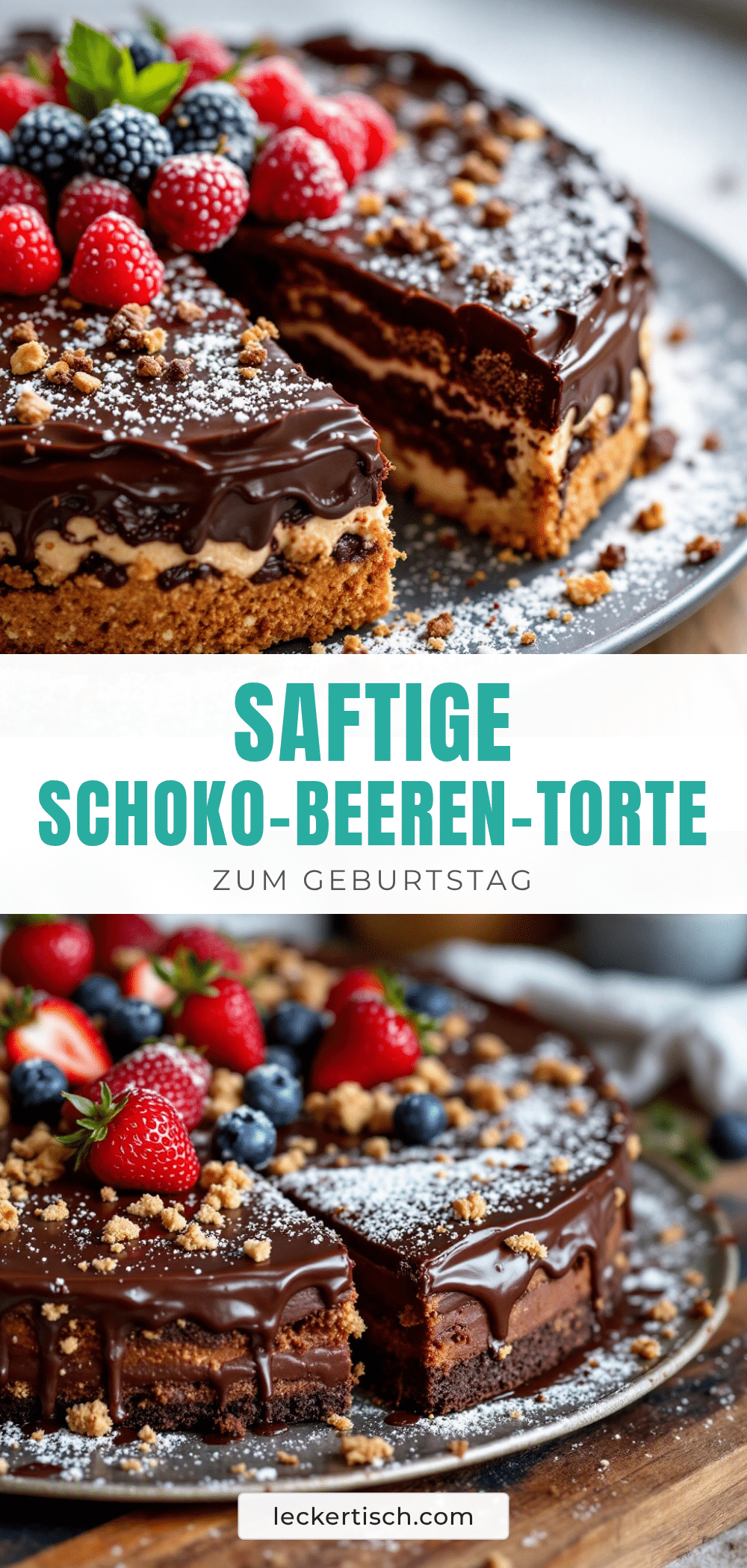 Saftige Schoko-Beeren-Torte zum Geburtstag recipe