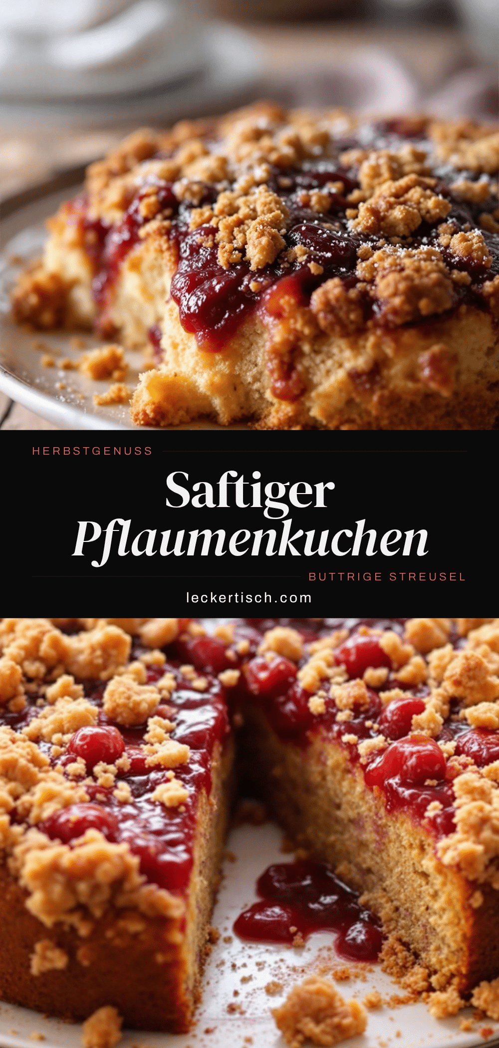 Saftiger Pflaumenkuchen mit buttrigen Streuseln recipe