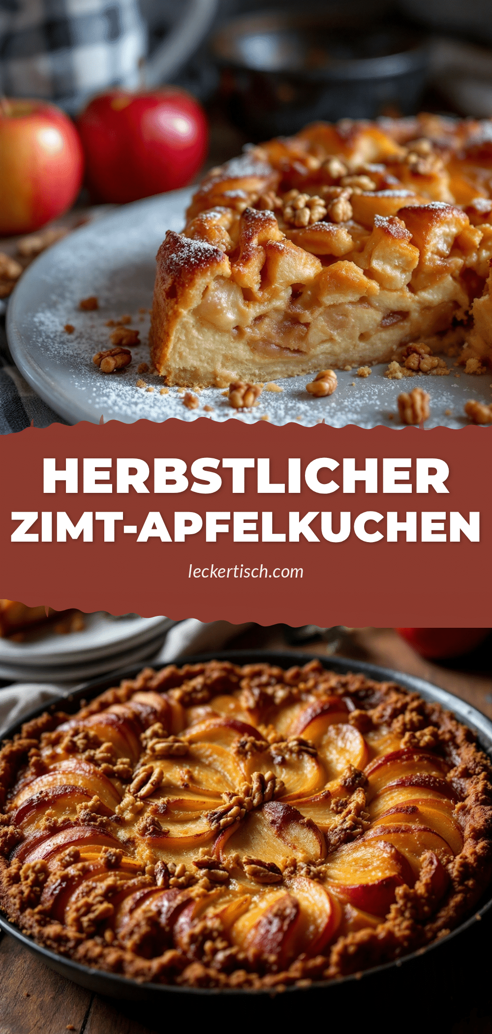 Saftiger Zimt-Apfelkuchen mit Walnuss-Crunch recipe