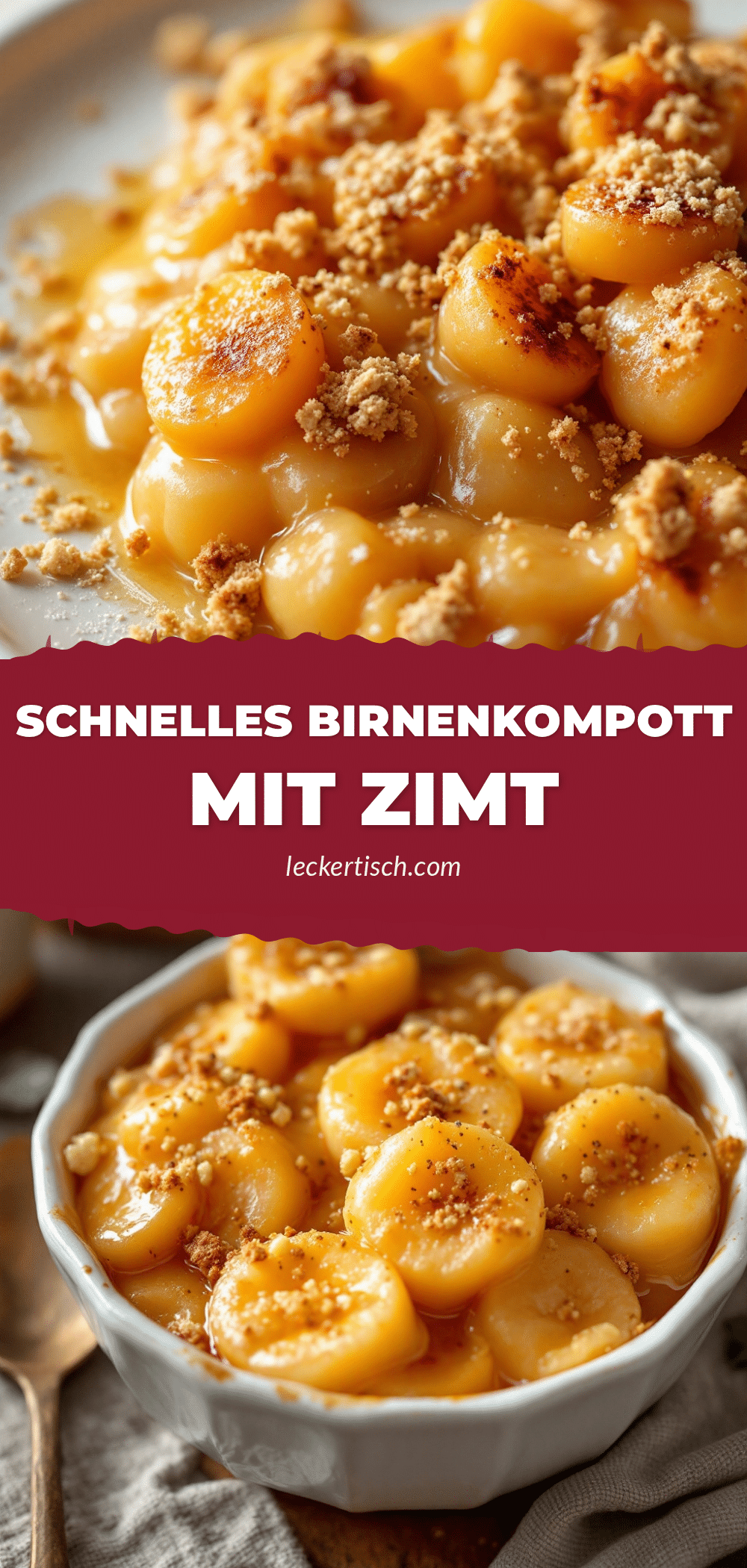Schnelles Birnenkompott mit Vanille und Zimt recipe