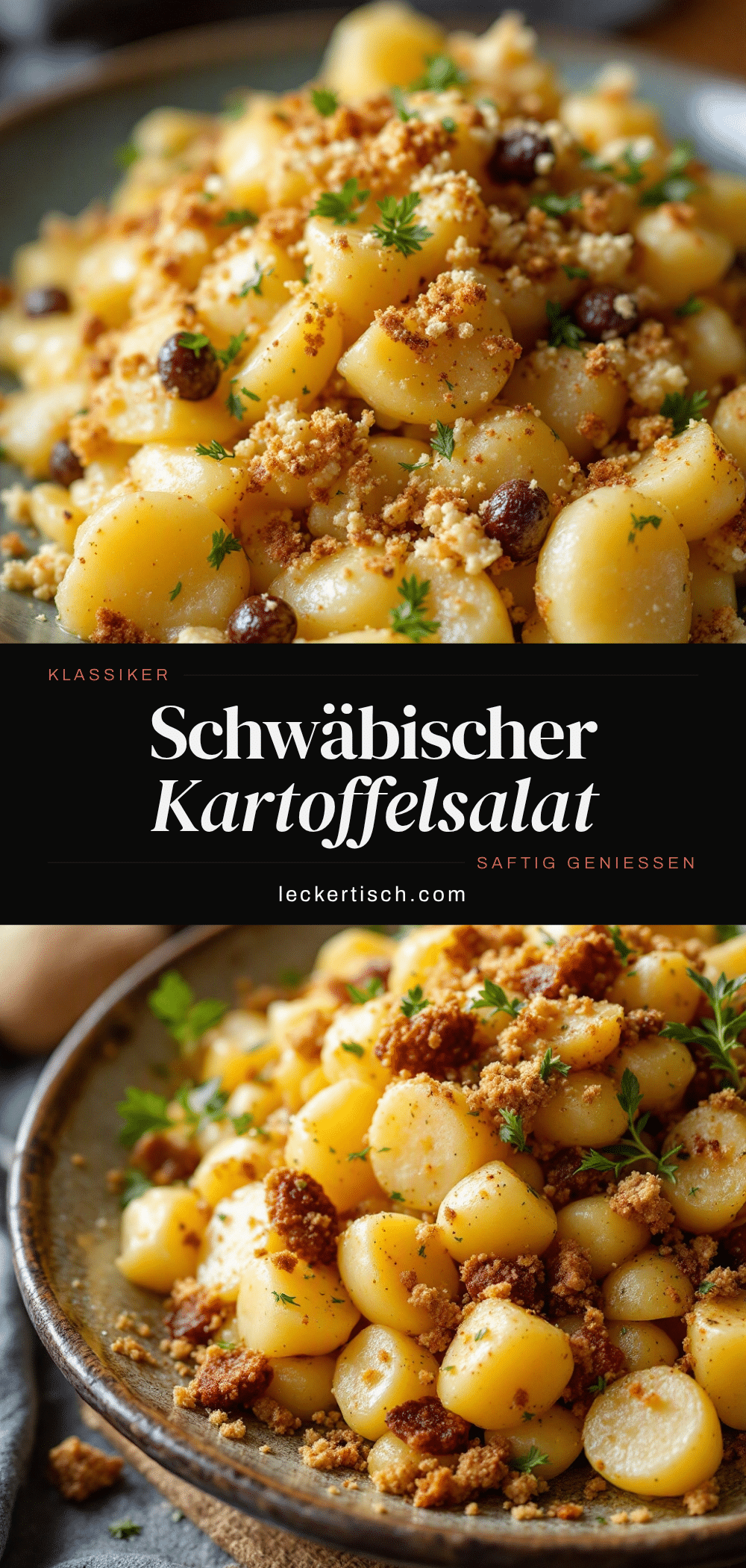 Schwäbischer Kartoffelsalat mit heißer Brühe recipe