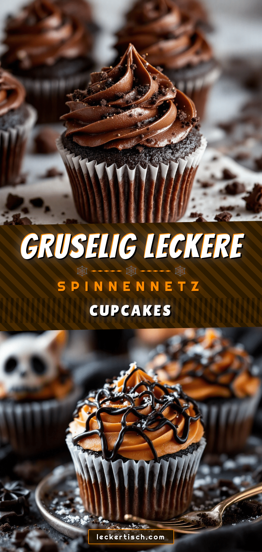 Spinnennetz-Cupcakes Halloween recipe