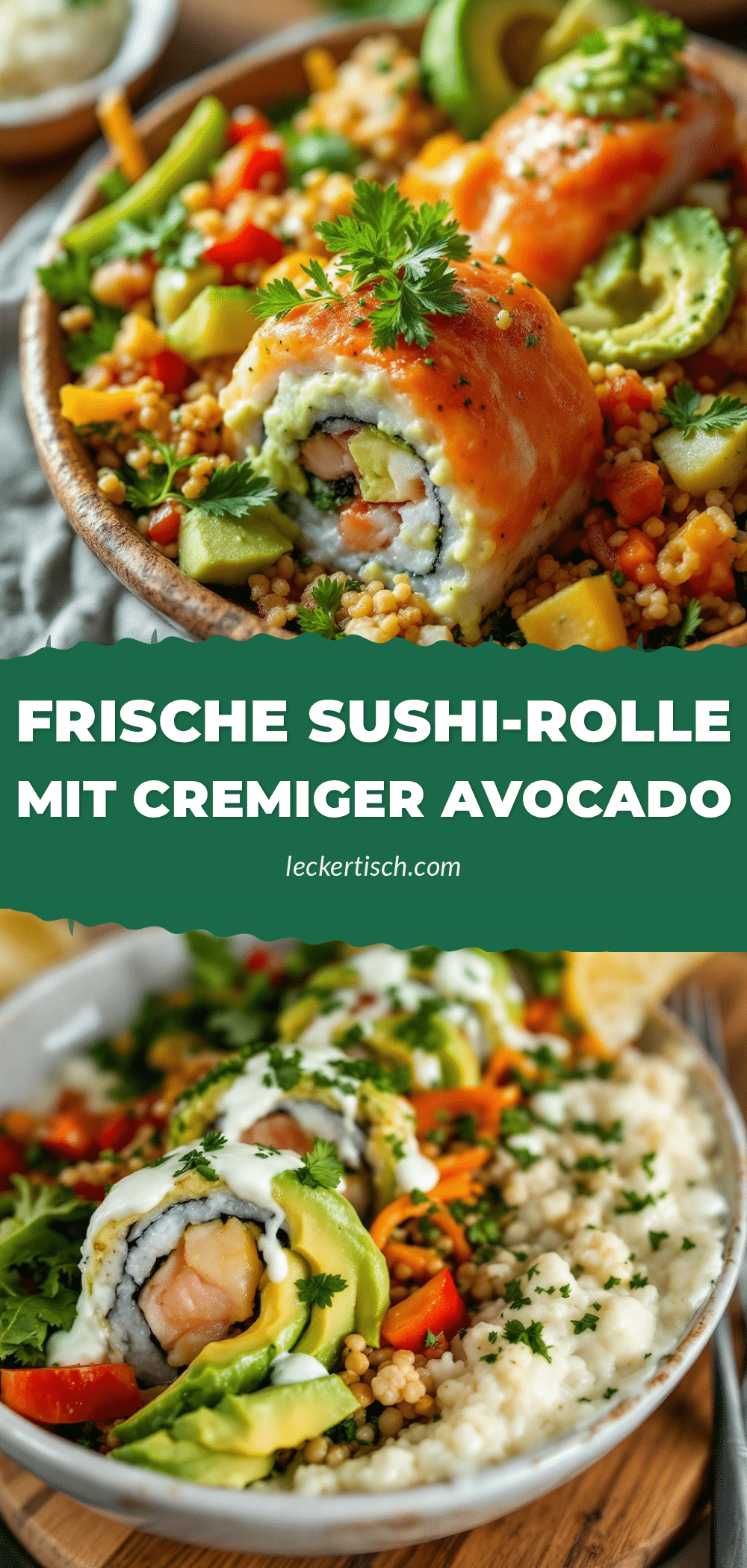 Sushi-Rolle mit Lachs und Avocado recipe