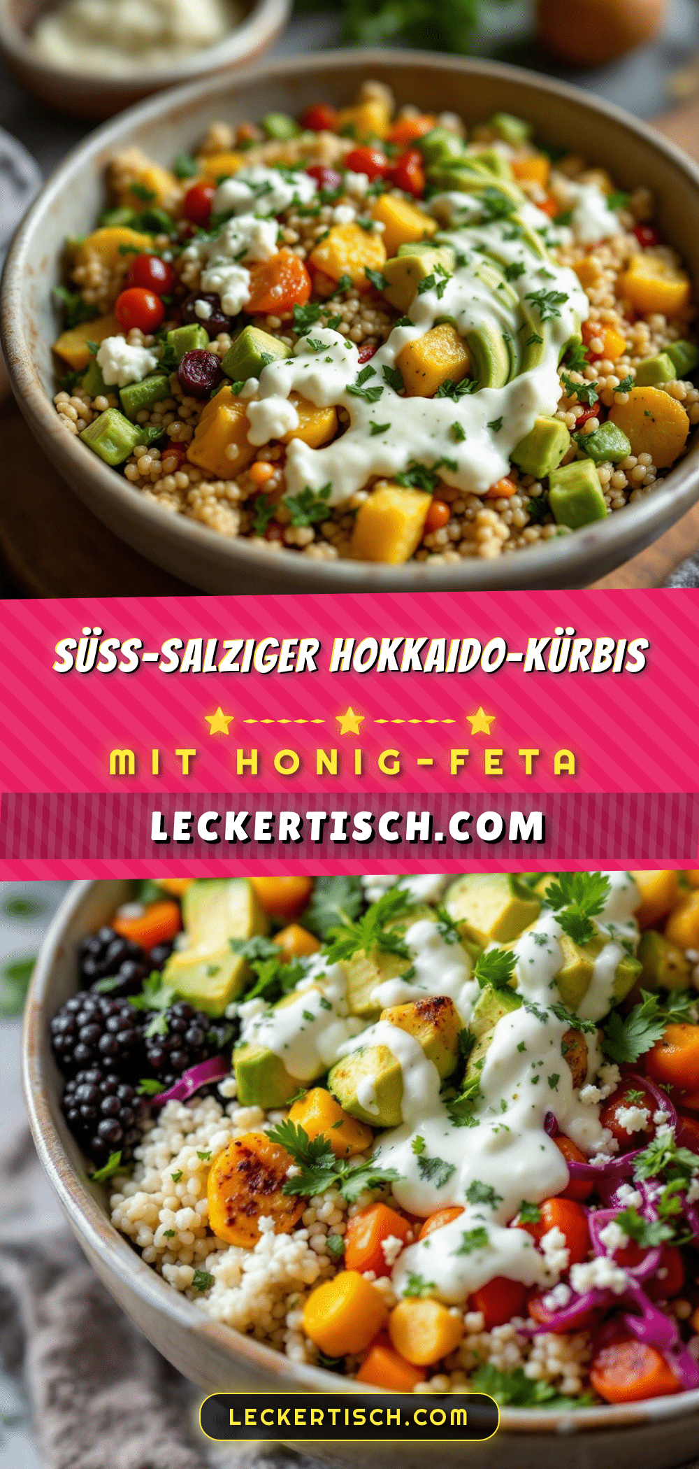 Süß-salziger Hokkaido-Kürbis mit Honig-Feta recipe