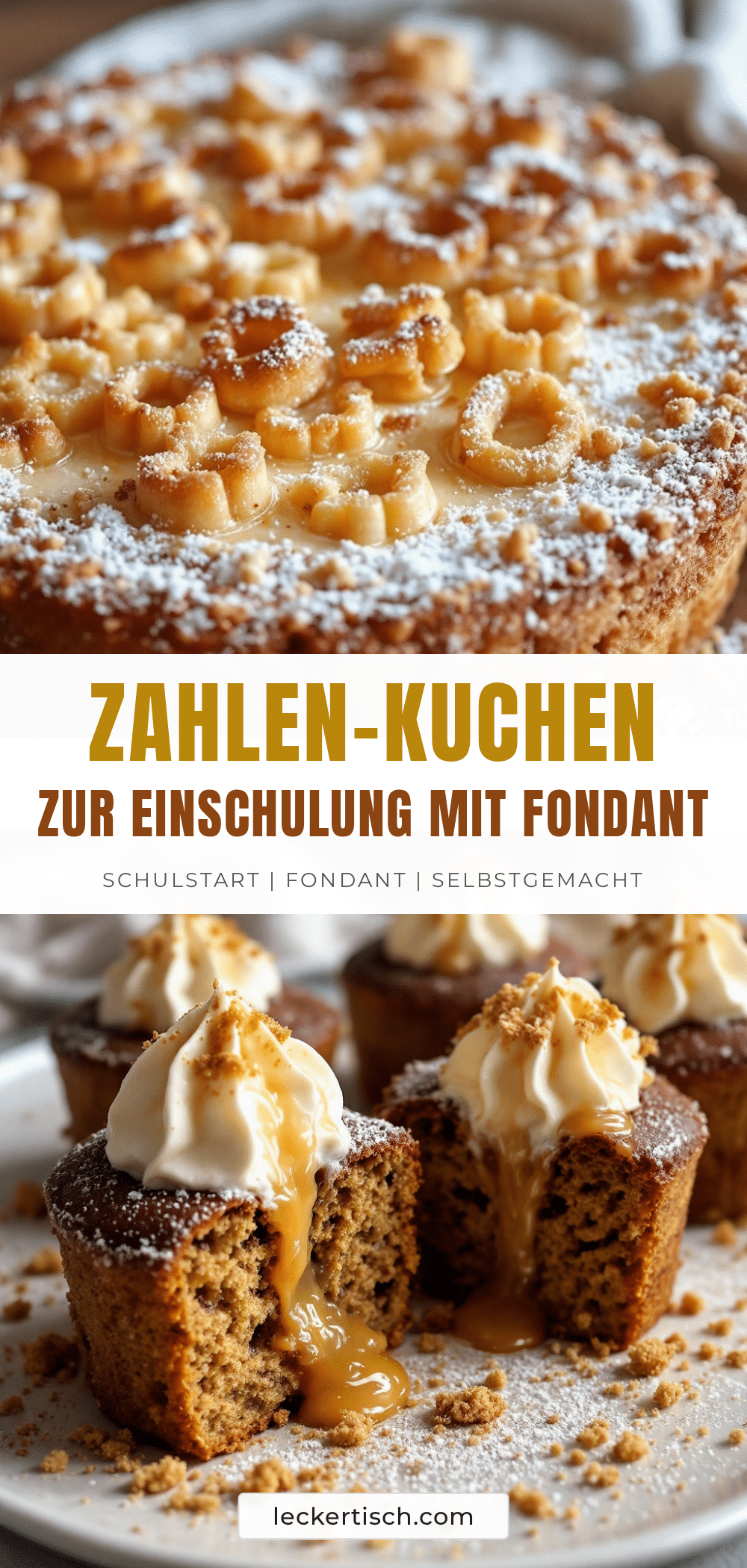 Zahlen-Kuchen zur Einschulung mit Fondant recipe