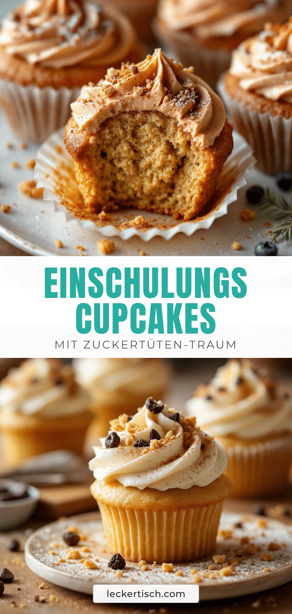 Zuckertüten-Cupcakes zur Einschulung recipe