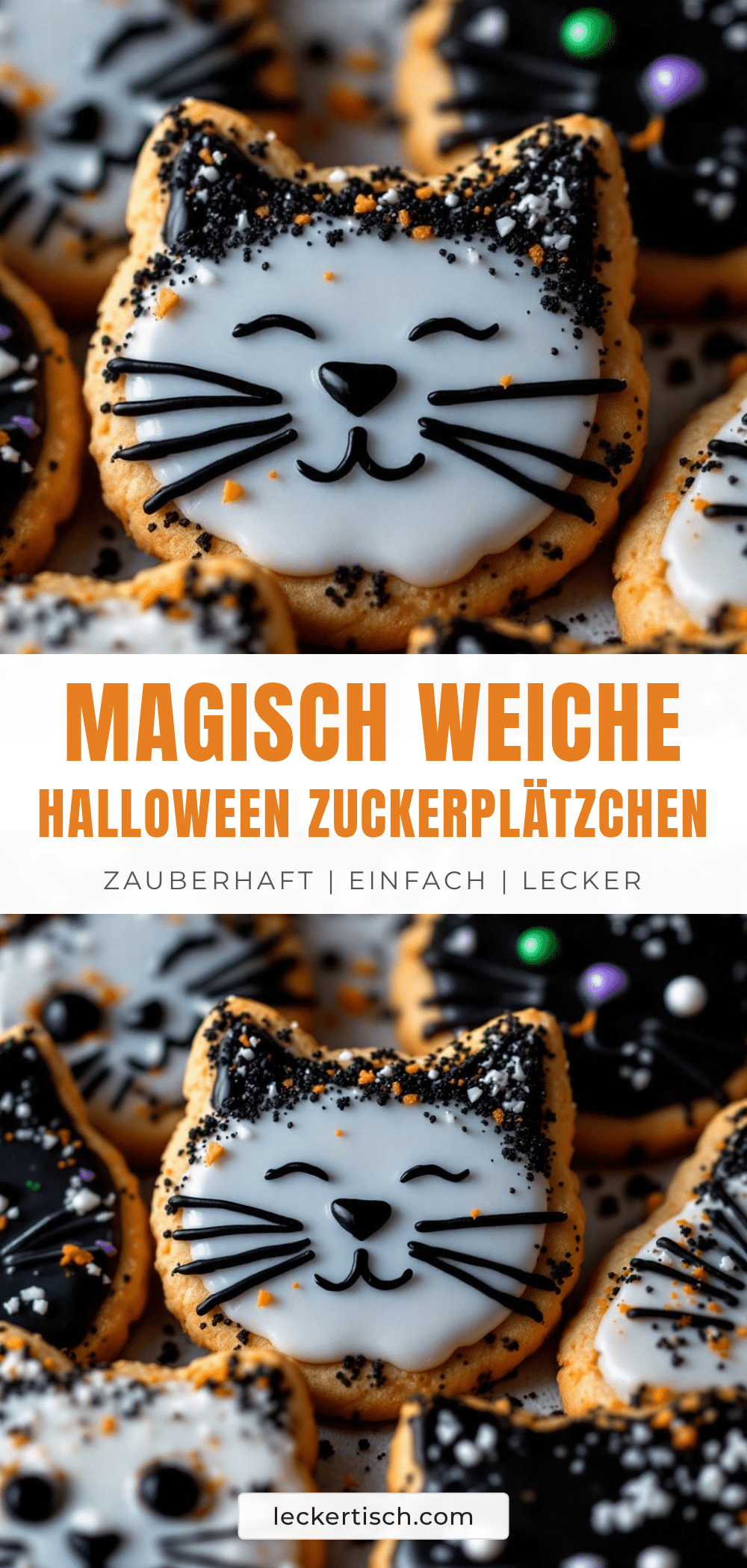 Black Cat Halloween Zuckerplätzchen recipe