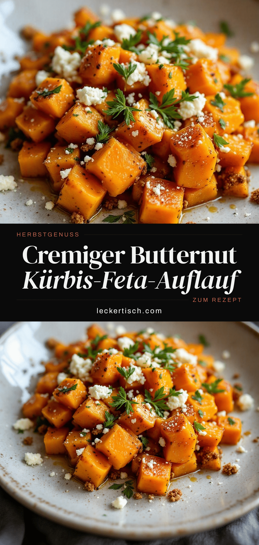 Butternut-Kürbis-Auflauf mit Feta recipe