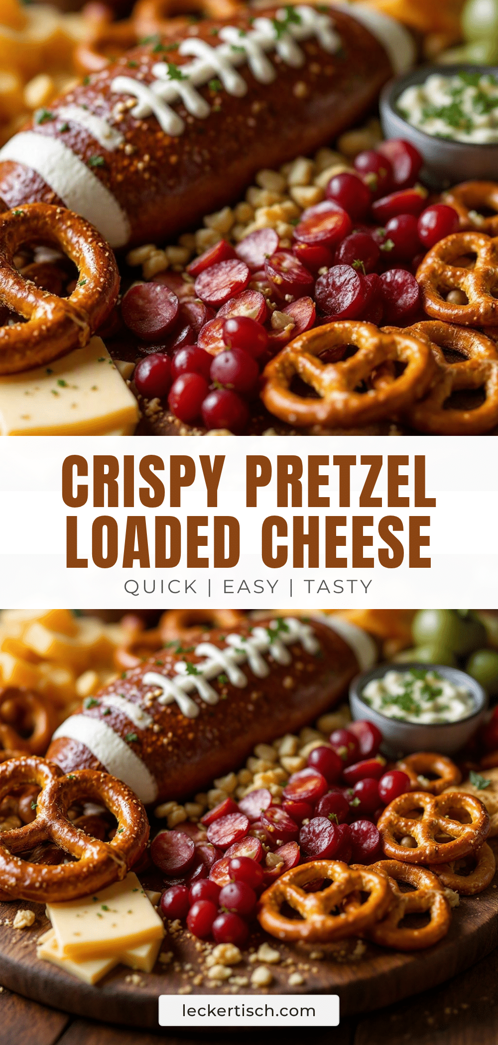 Cozy Loaded Football Charcuterie Board recipe