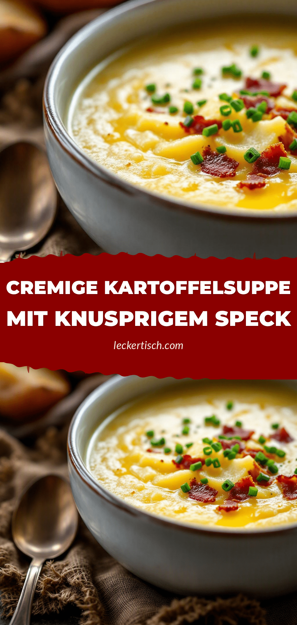 Cremige Kartoffelsuppe mit Speck recipe