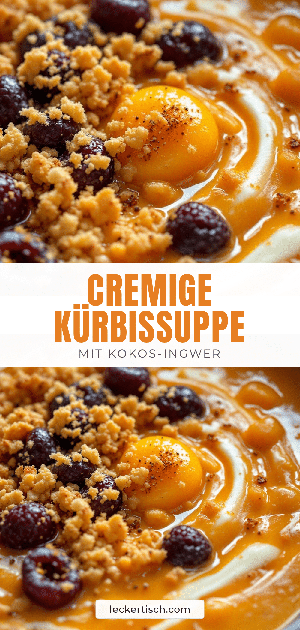 cremige Kürbissuppe mit Kokosmilch recipe