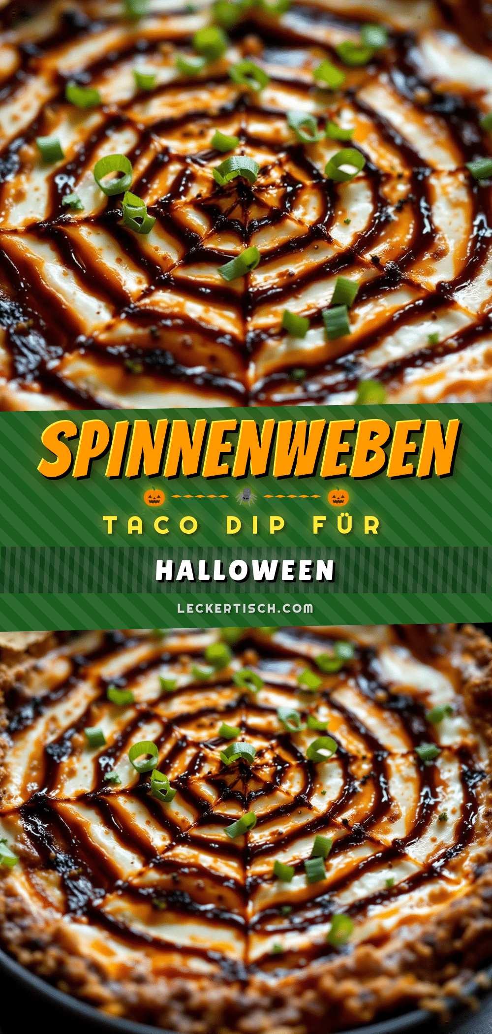 Cremiger Halloween Spinnenweben Taco Dip recipe