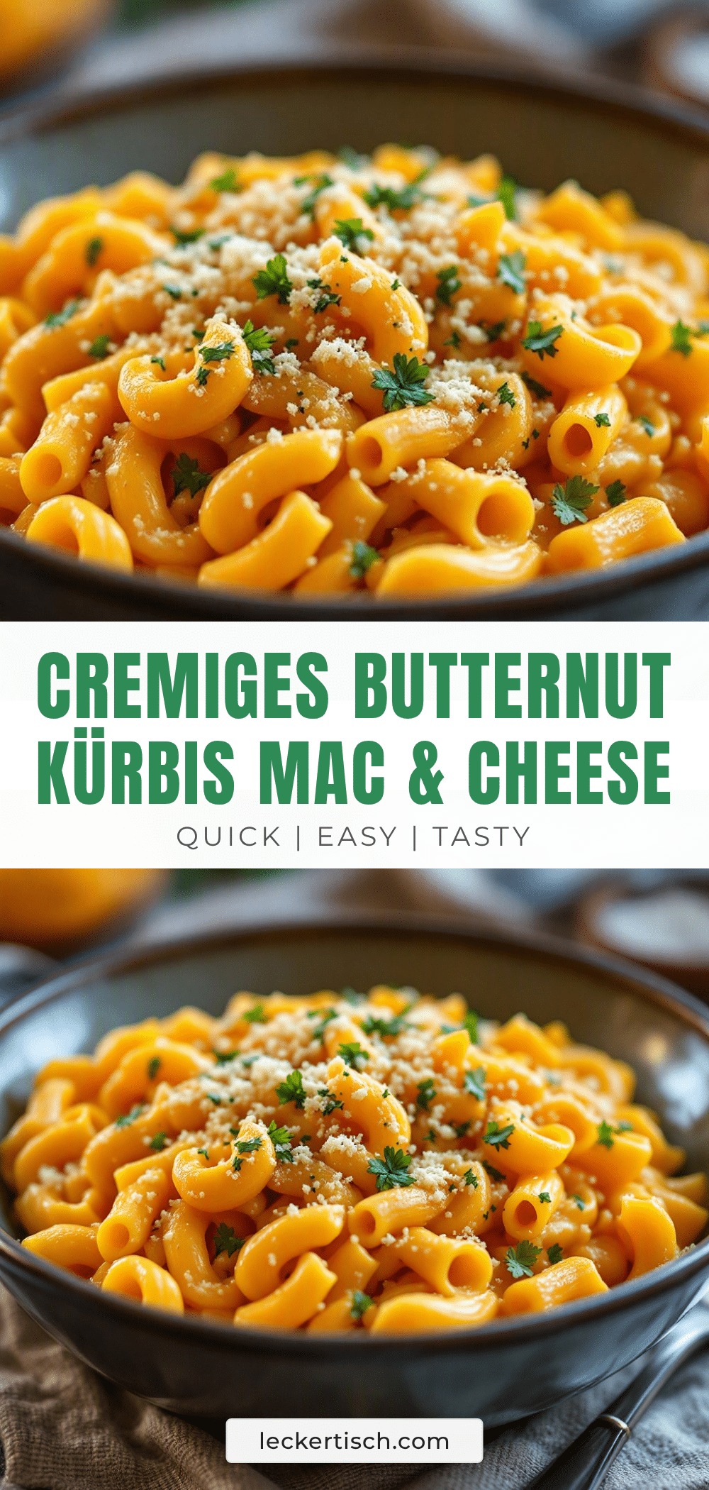 Cremiges Butternut-Kürbis Mac & Cheese recipe
