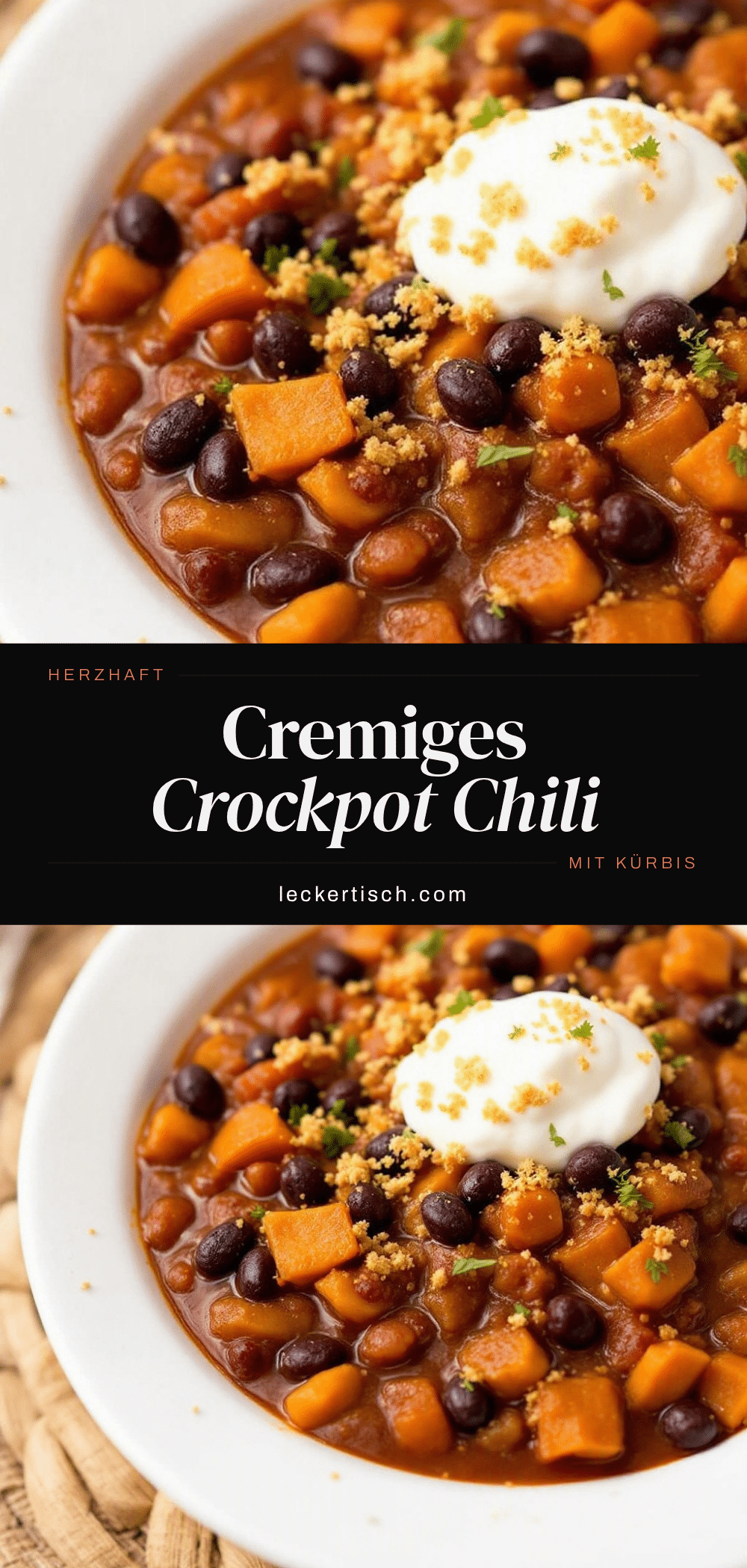 Cremiges Crockpot Chili mit Kürbis recipe
