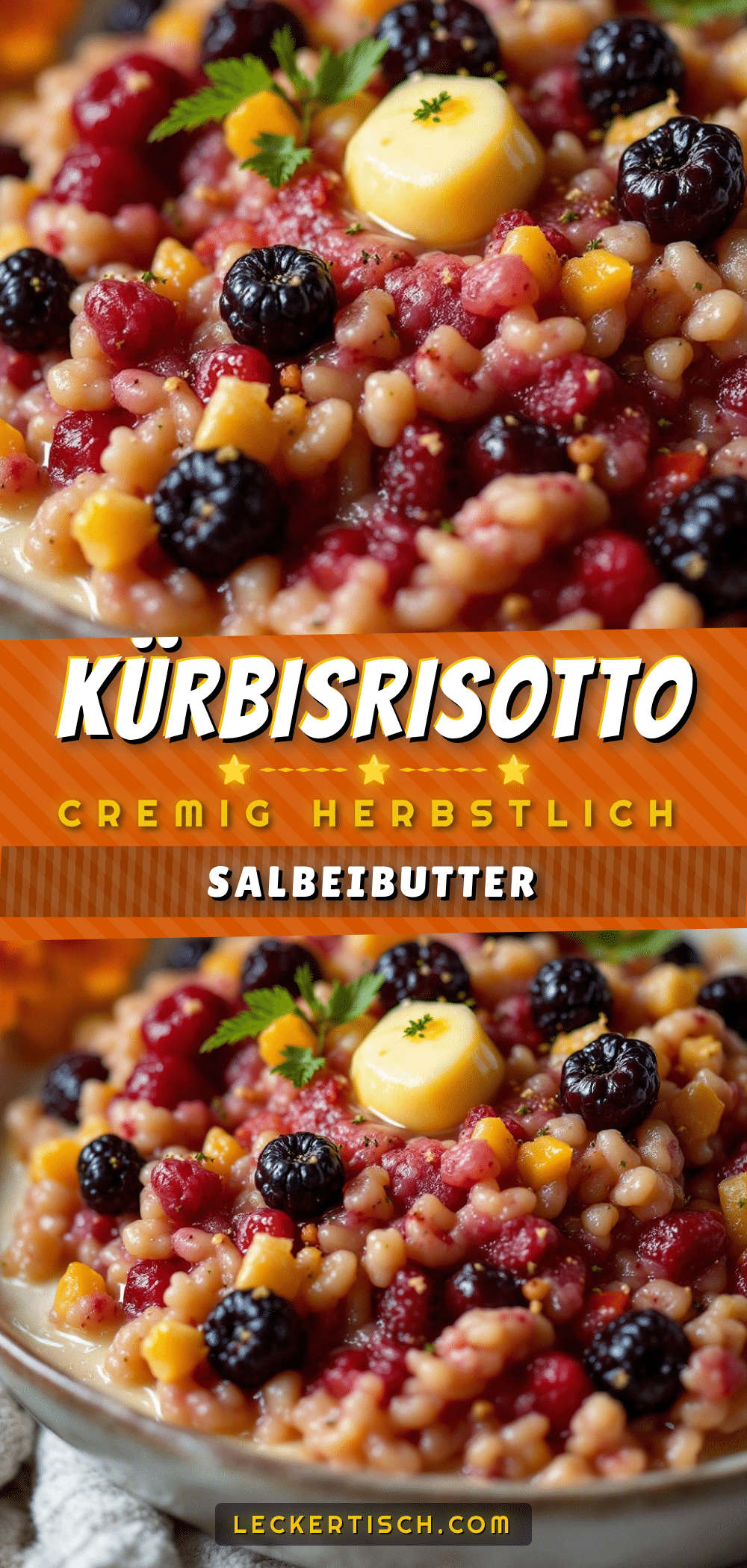 Cremiges Kürbisrisotto mit Salbeibutter recipe