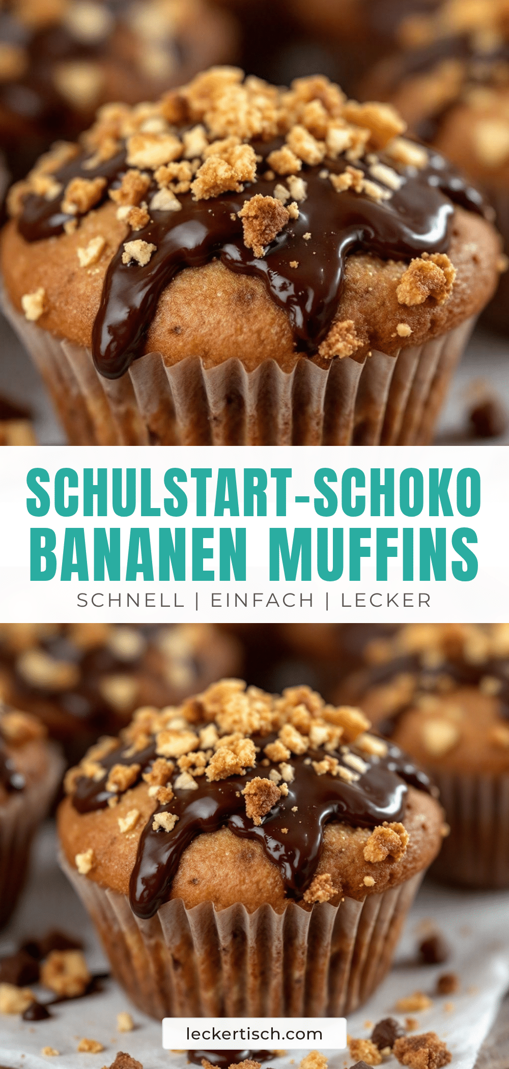 Einfache Schoko-Bananen-Muffins recipe