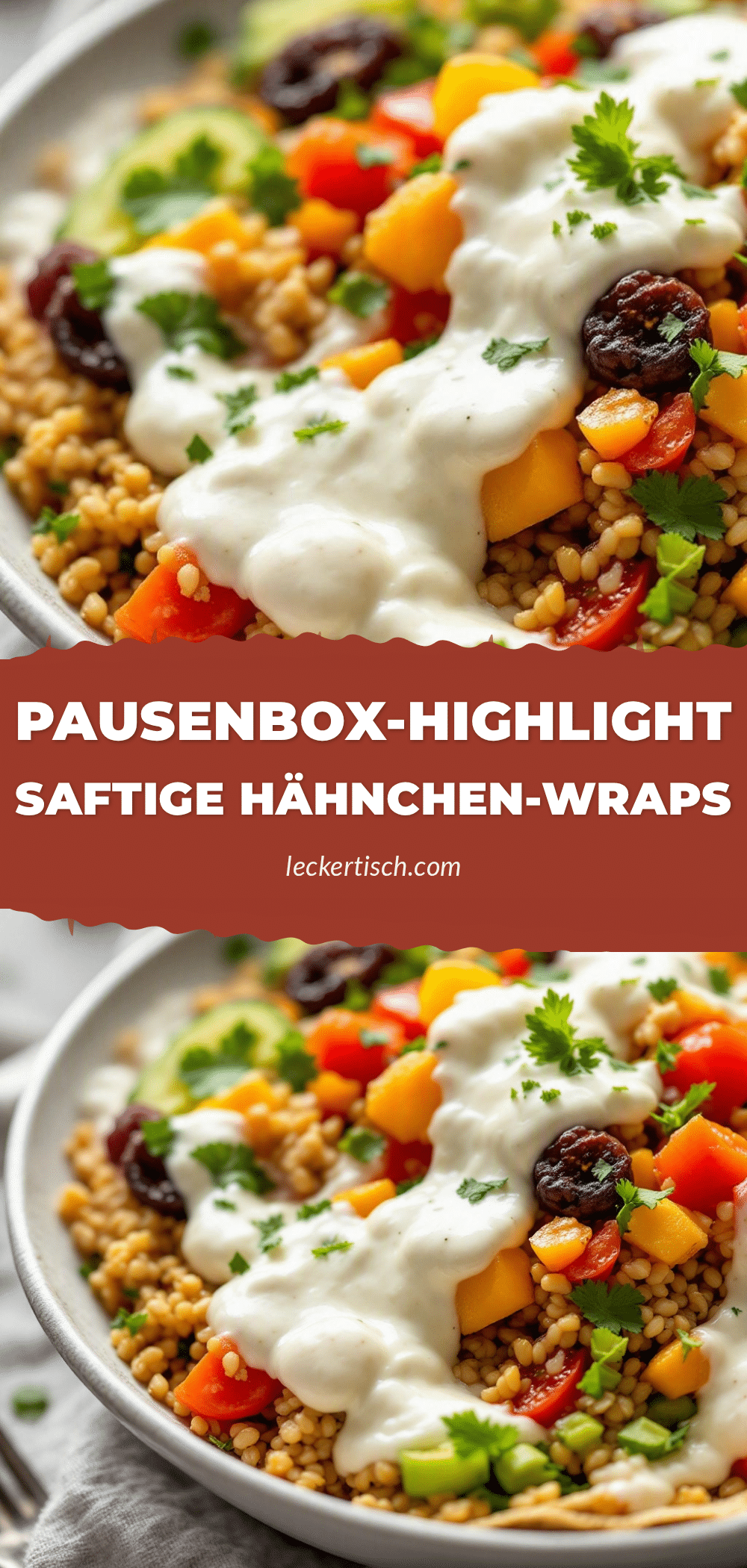 Einfache Vollkorn-Wraps mit Hähnchen recipe
