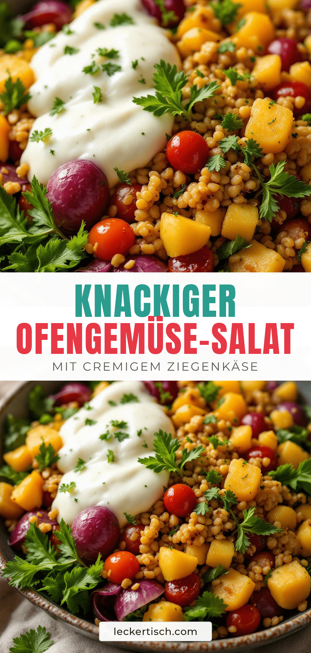Einfacher Ofengemüse-Salat mit Granatapfel recipe