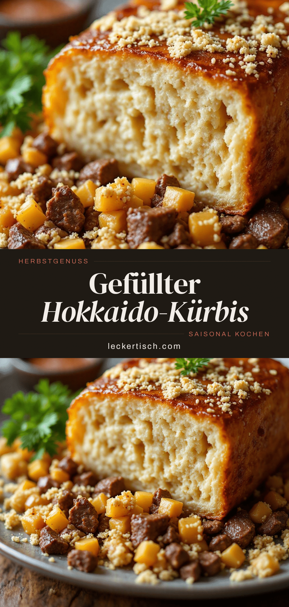 gefüllter Hokkaido-Kürbis mit Hackfleisch und Reis recipe