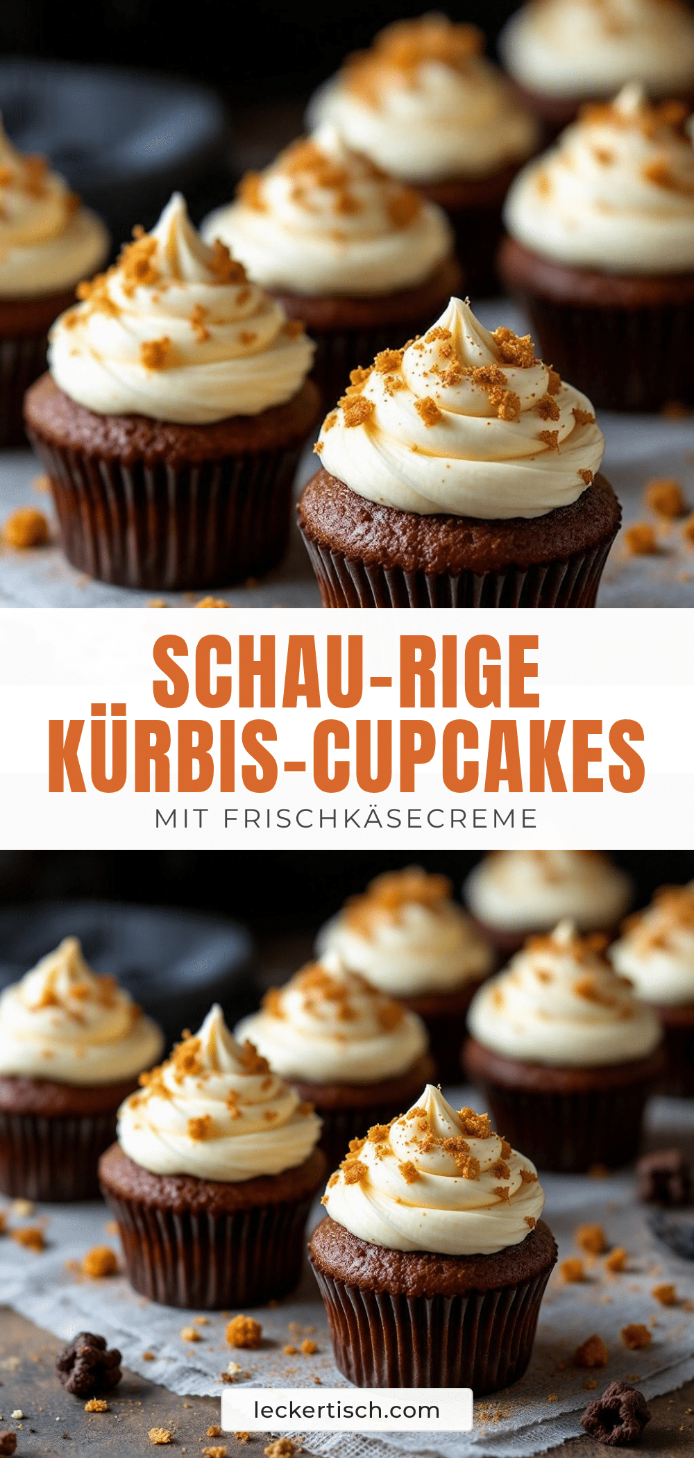 Halloween-Kürbis-Cupcakes recipe