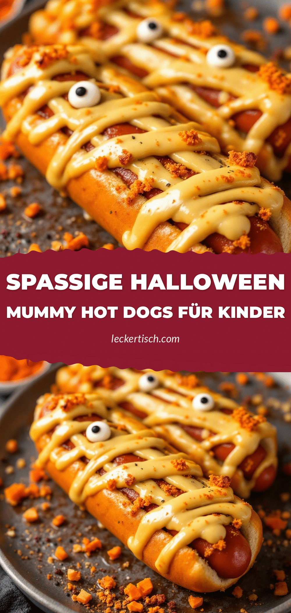 Halloween-Mumien-Hot Dogs recipe