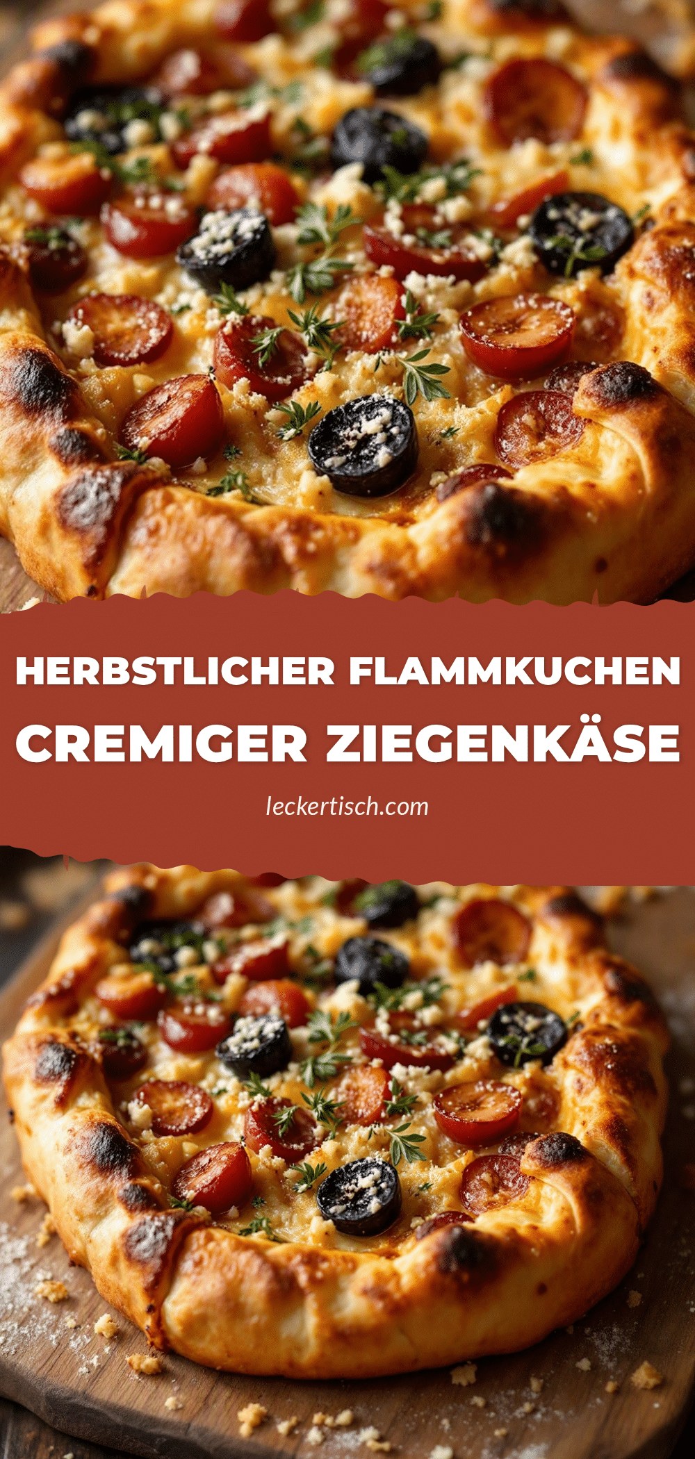herbstlicher Flammkuchen mit Ziegenkäse recipe