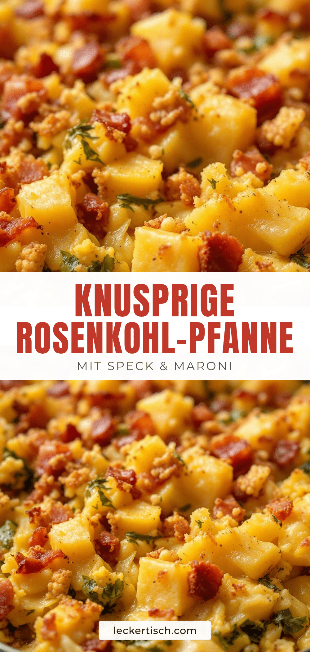 Knusprige Rosenkohl-Pfanne mit Speck und Maroni recipe