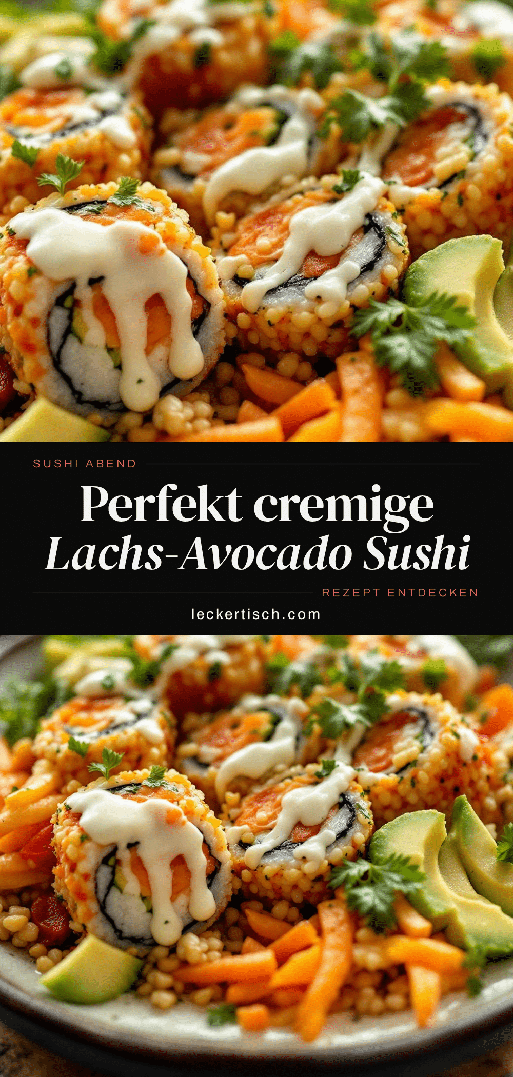 Lachs-Avocado Sushi-Rollen recipe