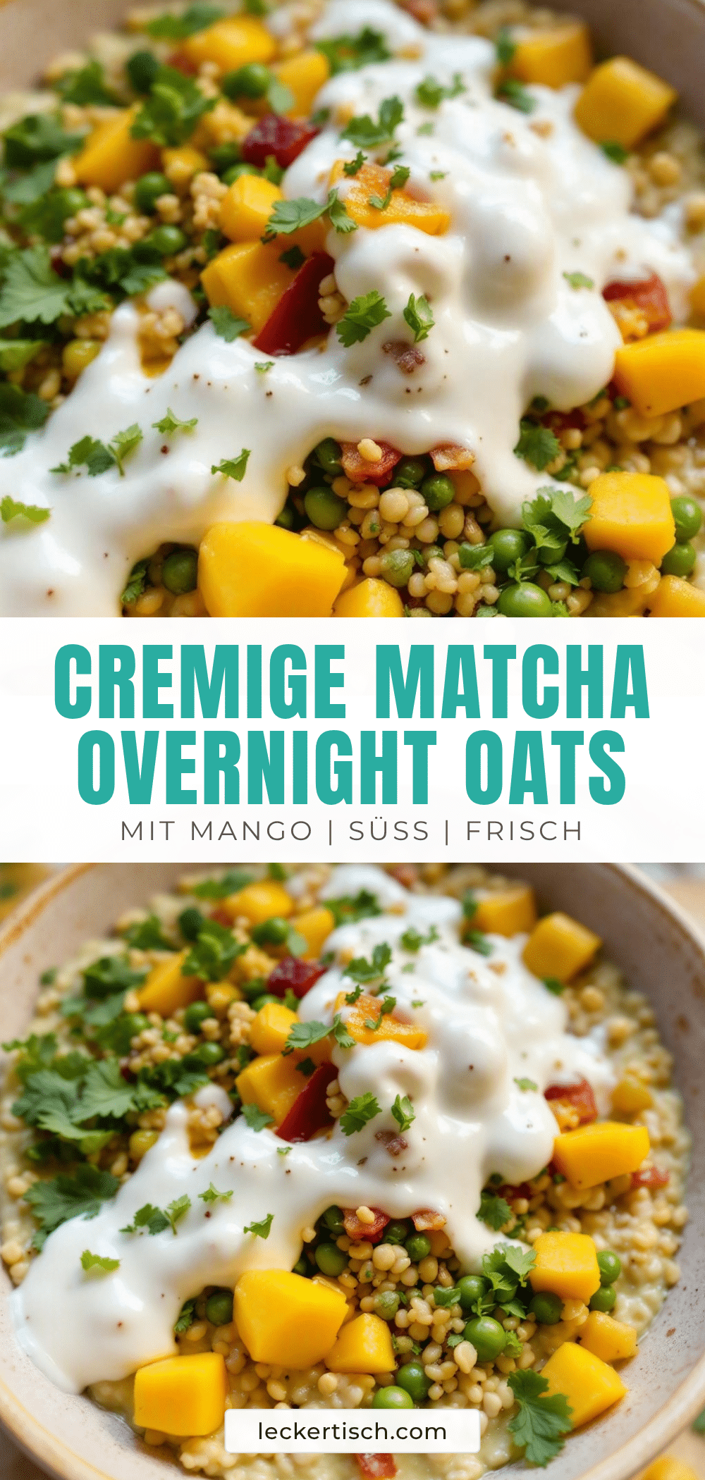 Matcha-Overnight-Oats mit Mango recipe