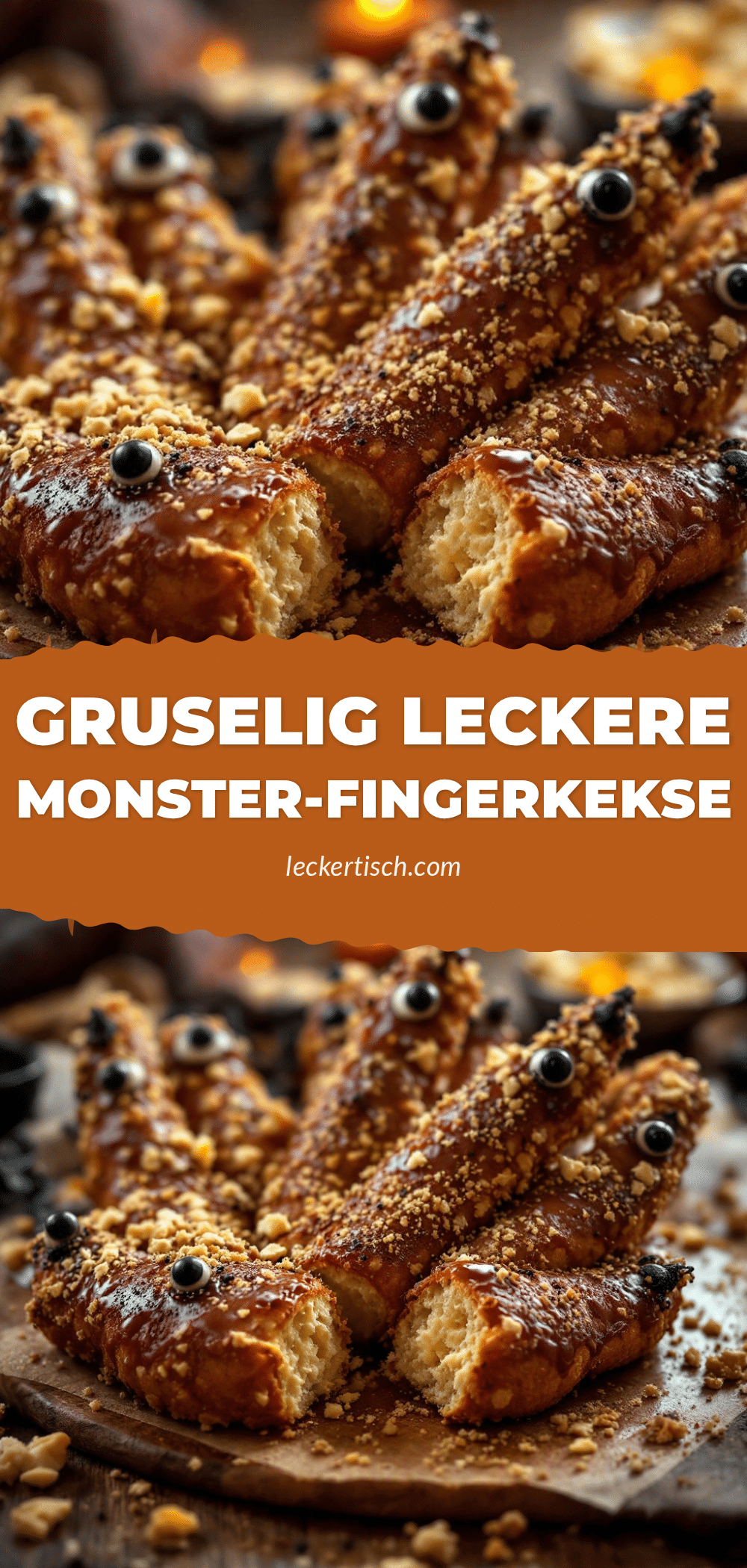 Monster-Fingerkekse Halloween recipe