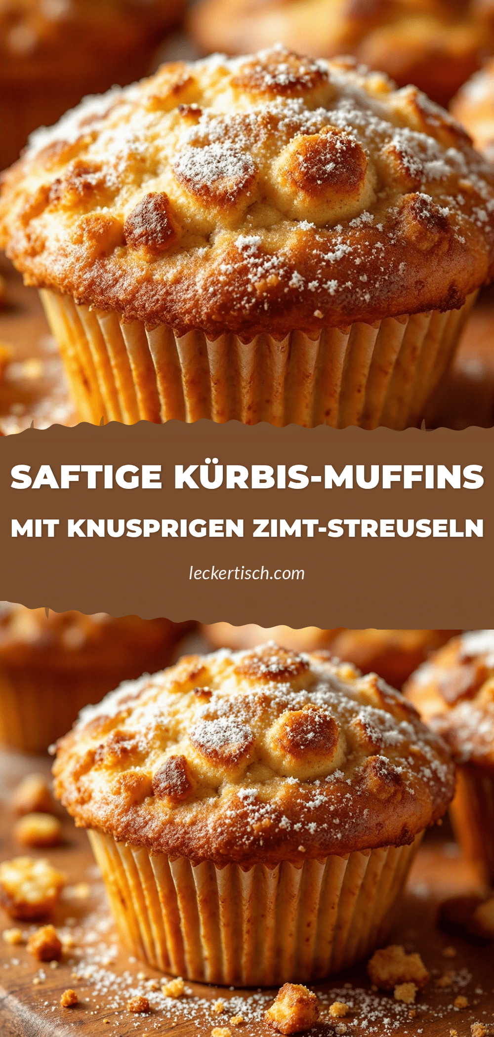 Saftige Kürbis-Muffins mit knusprigen Zimt-Streuseln recipe