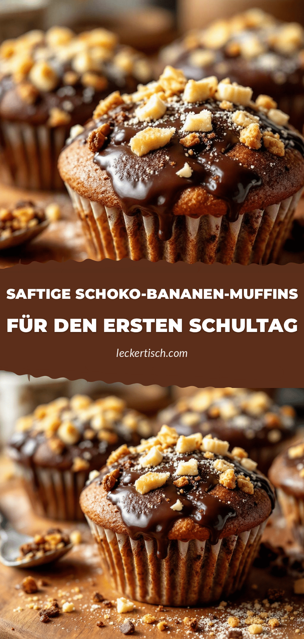 Saftige Schoko-Bananen-Muffins für den ersten Schultag recipe