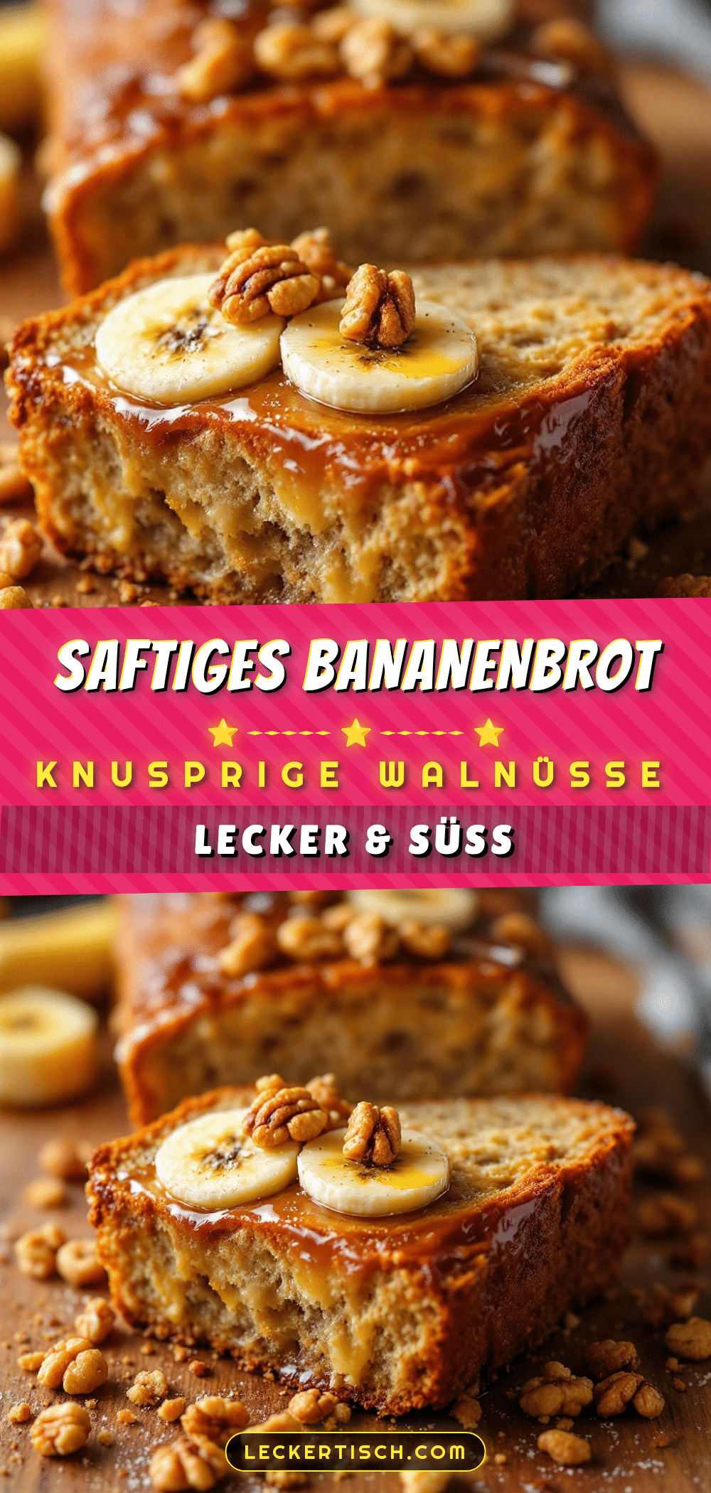 Saftiges Bananenbrot mit Walnüssen recipe