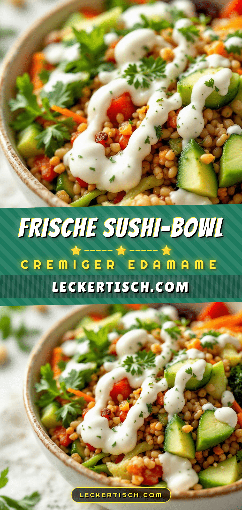 Sushi-Bowl mit Edamame-Dressing recipe