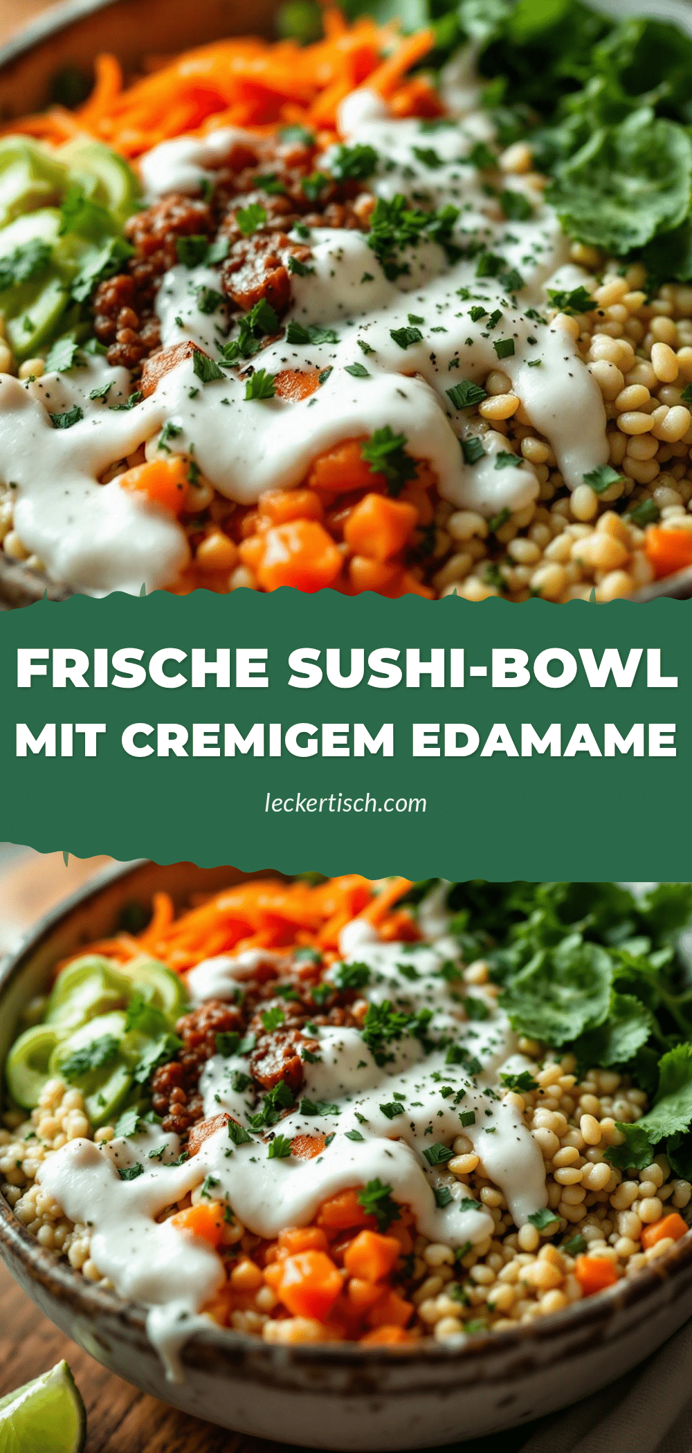 Sushi-Bowl mit Edamame-Dressing recipe