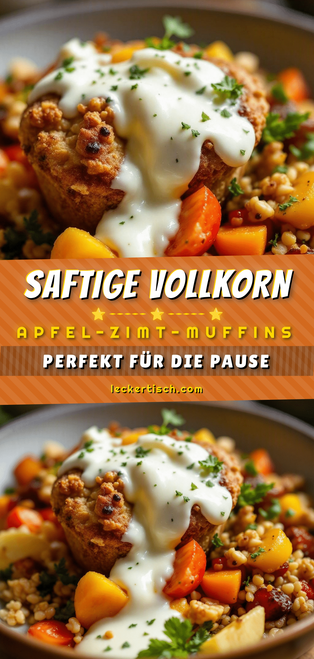 Vollkorn-Apfel-Zimt-Muffins recipe