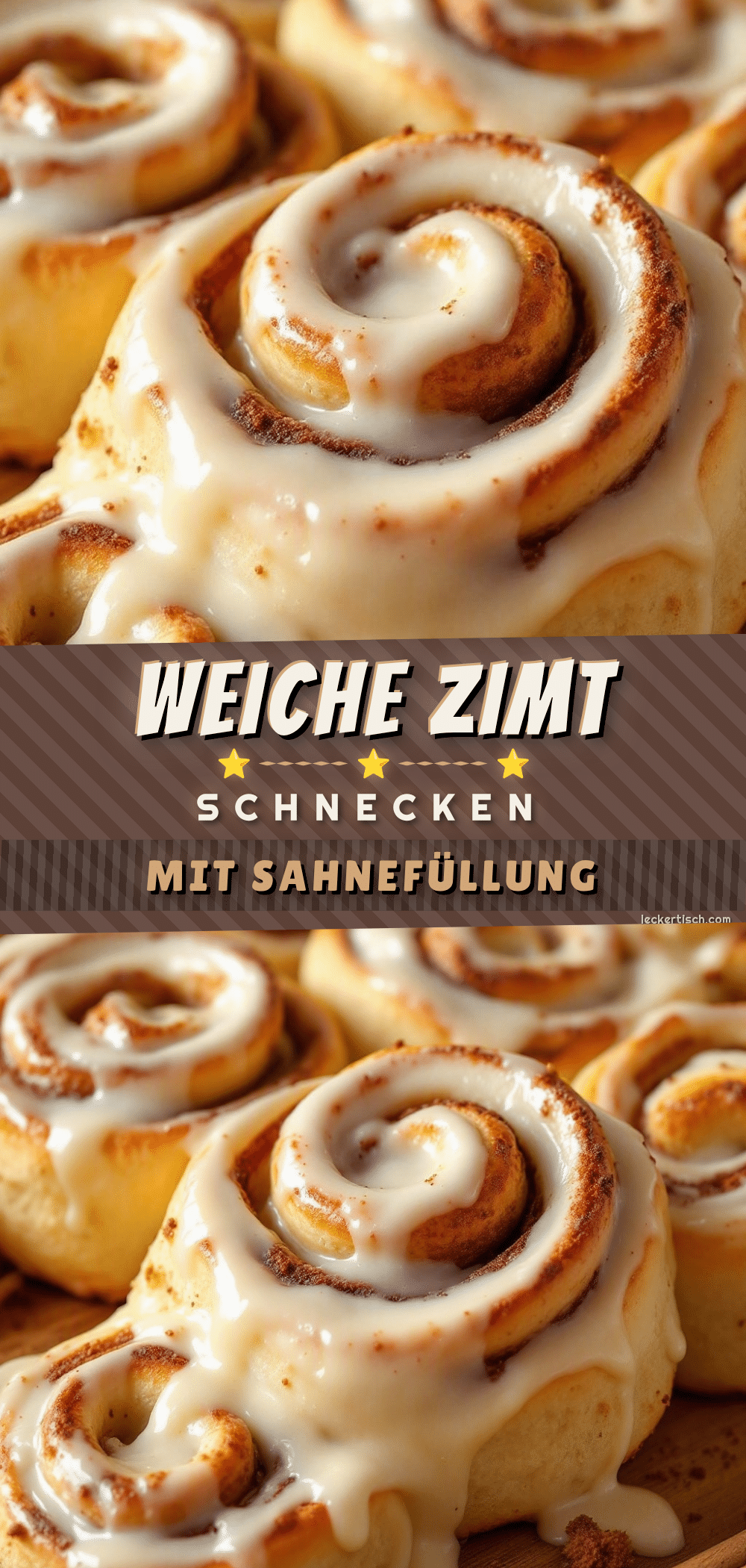 Weiche Zimtschnecken mit Frischkäse recipe